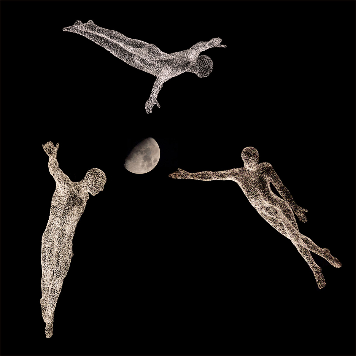HELD BACK  Andrew Webster  Flying men and Moon