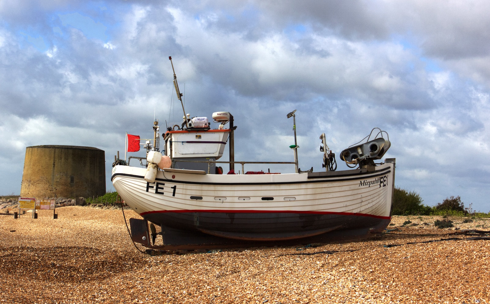 FE1 and Martello Tower by Alan Loryman