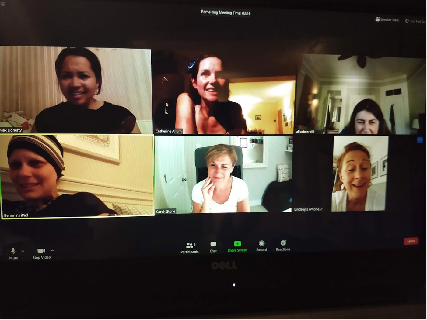 HC Zoom socialising in lockdown from Norwich to New York by Catherine Allum