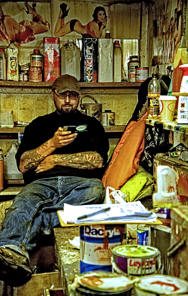 Painter on Lunch Break by Geoff Hegarty