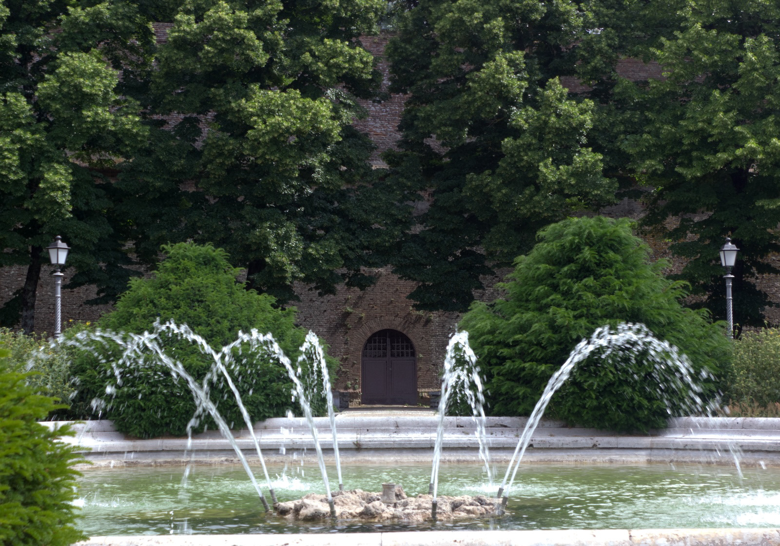 Water Gardens and City Wall - Siena by Alan Loryman