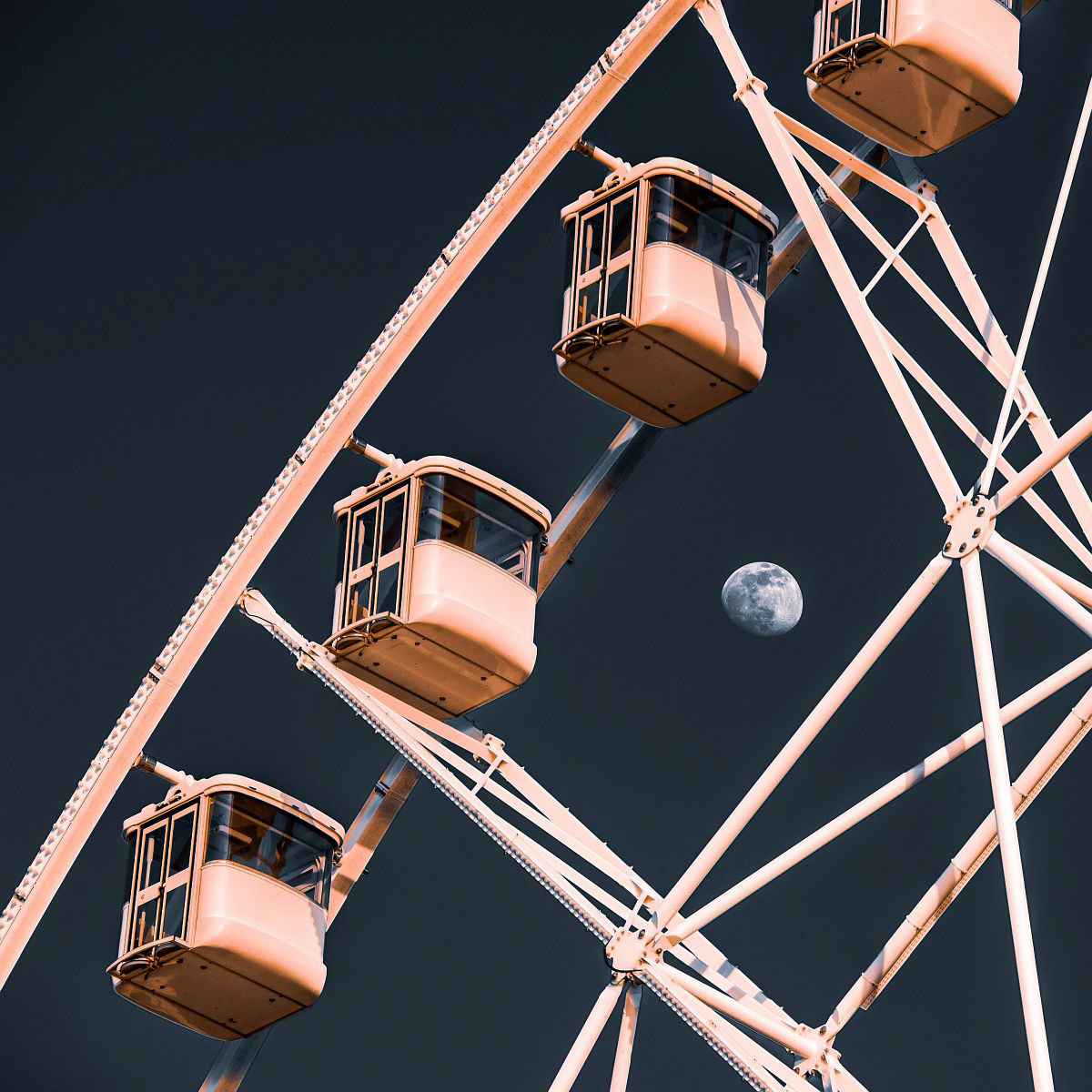 Moonrise at the Space Station by Bogdan Schiteanu
