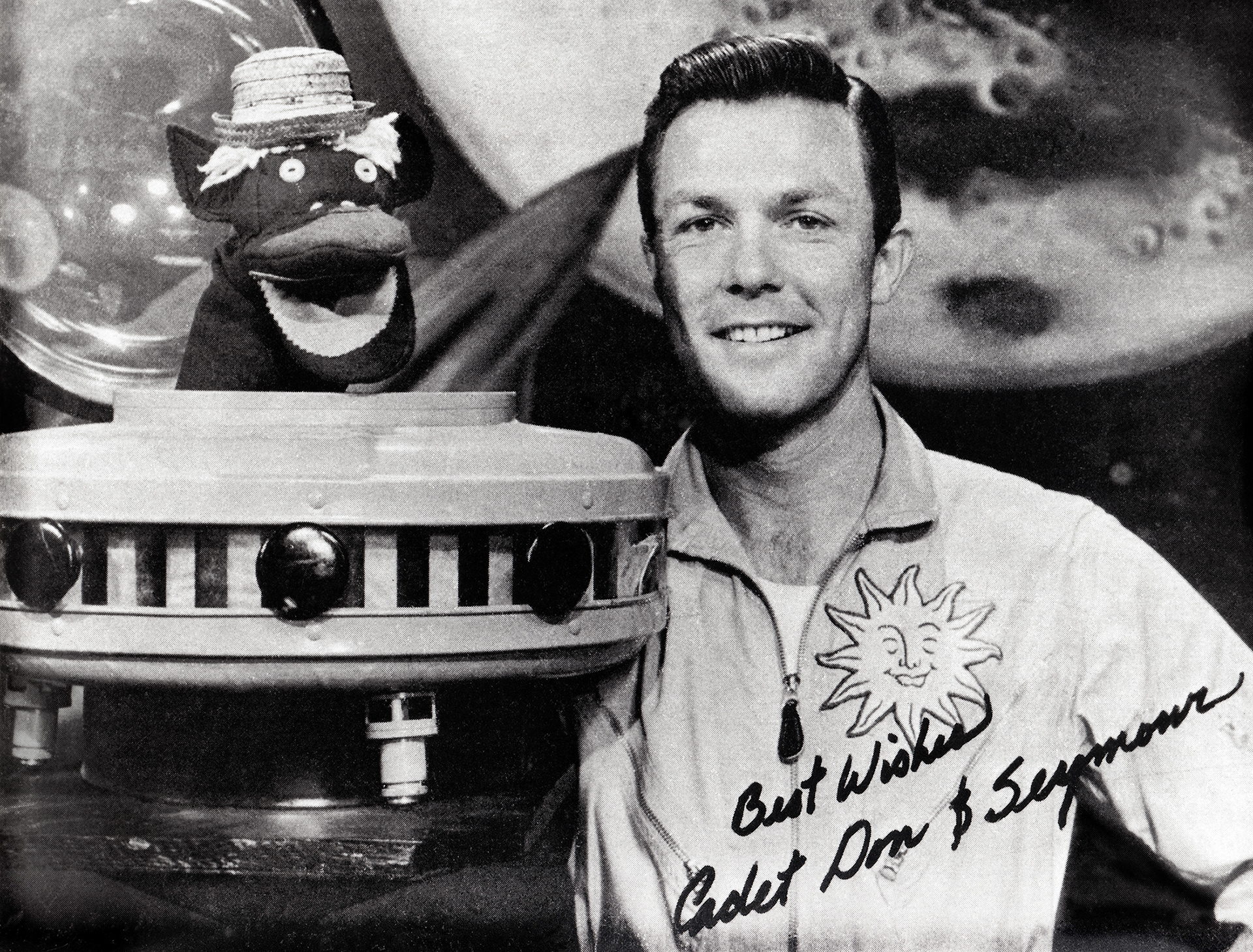 Ike's father, Albert Able, as Houston kid's show host, Cadet Don in 1963
