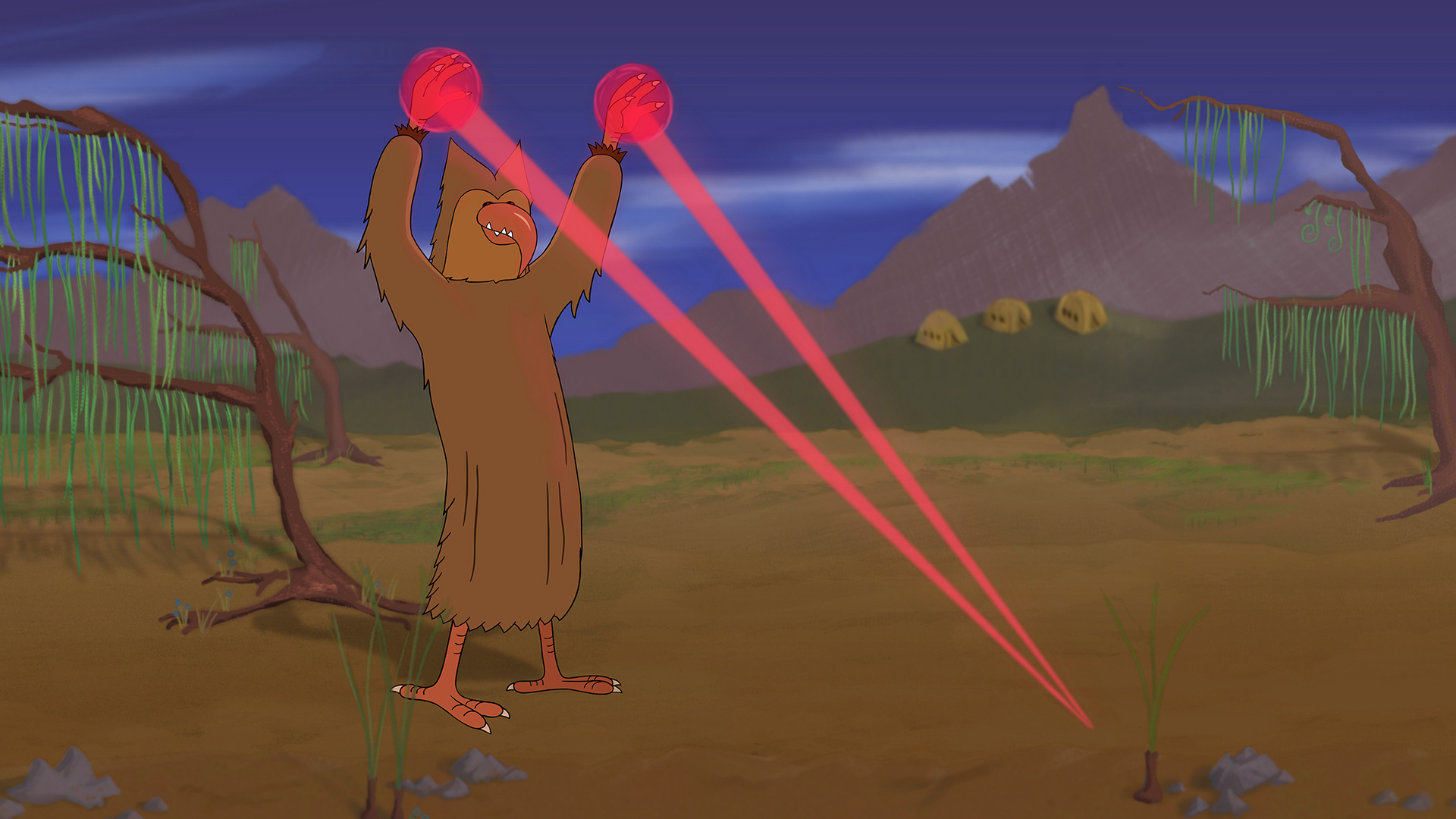 Milno, one of Dion's characters, displaying his magical powers
