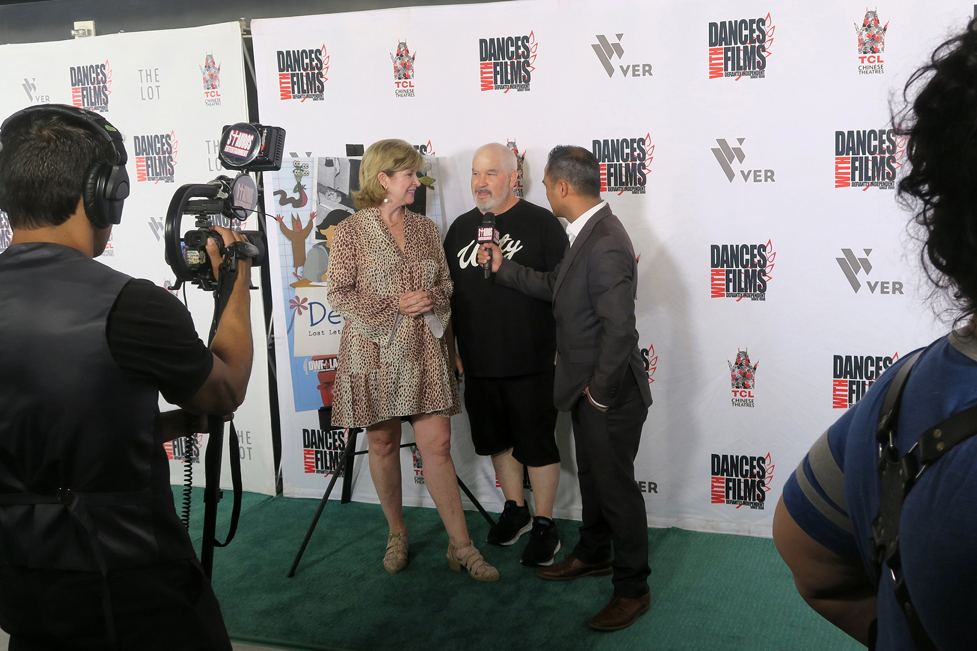 Tyrone Tann interviews special guests Tracie and Brad Savage (photo: Nathan Ray)