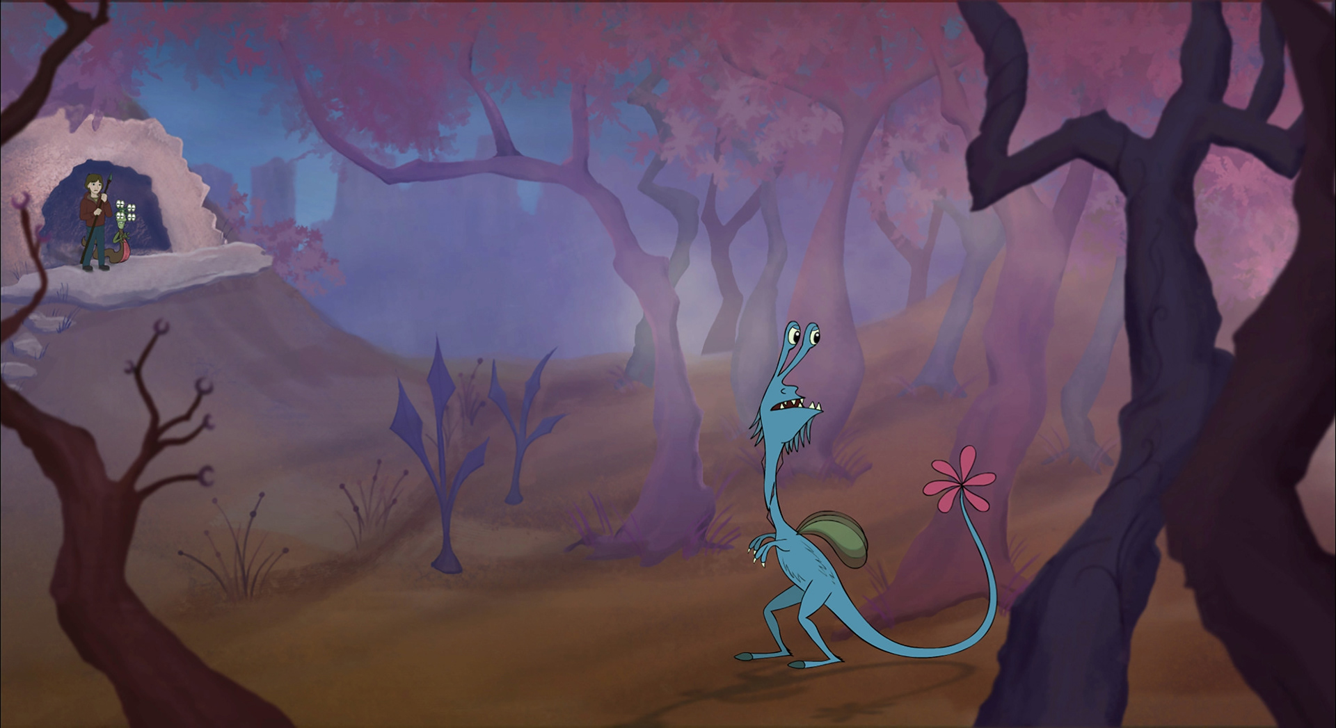 One of Dion's creatures comes to life in an animated scene from the film.