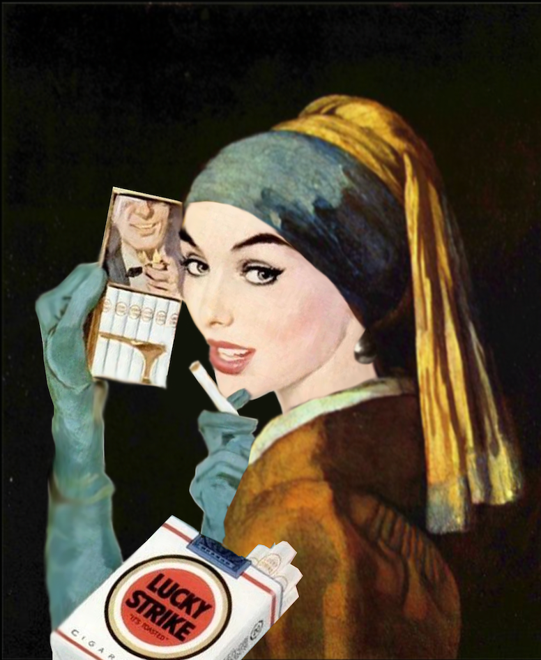 Girl with a Pack of Lucky Strikes