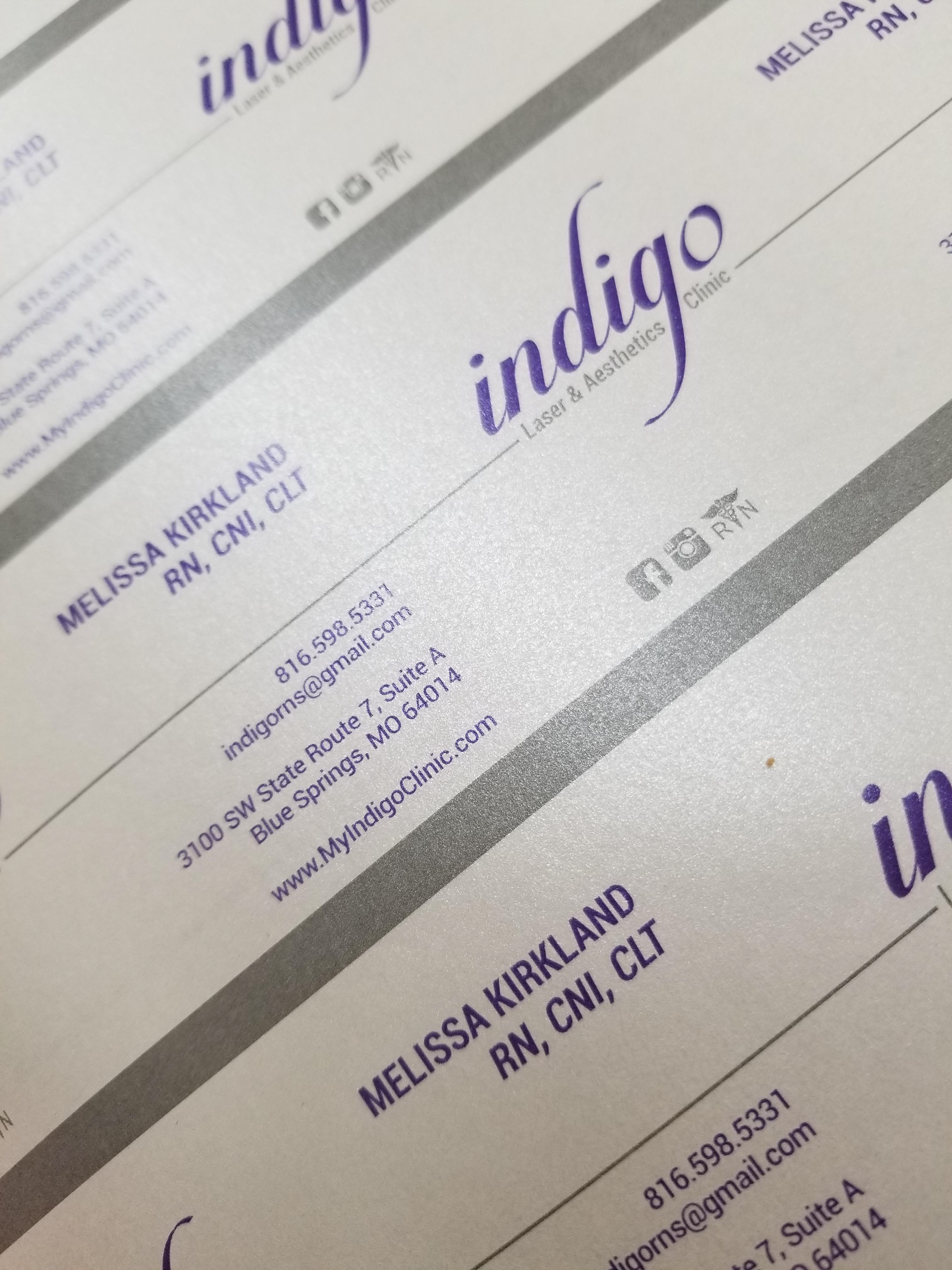 logo & business card design for Indigo Aesthetics