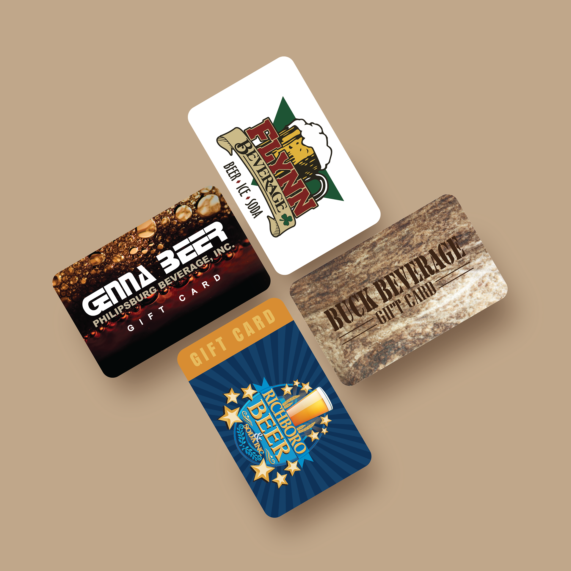gift card designs working from existing logos for Flightware Solutions