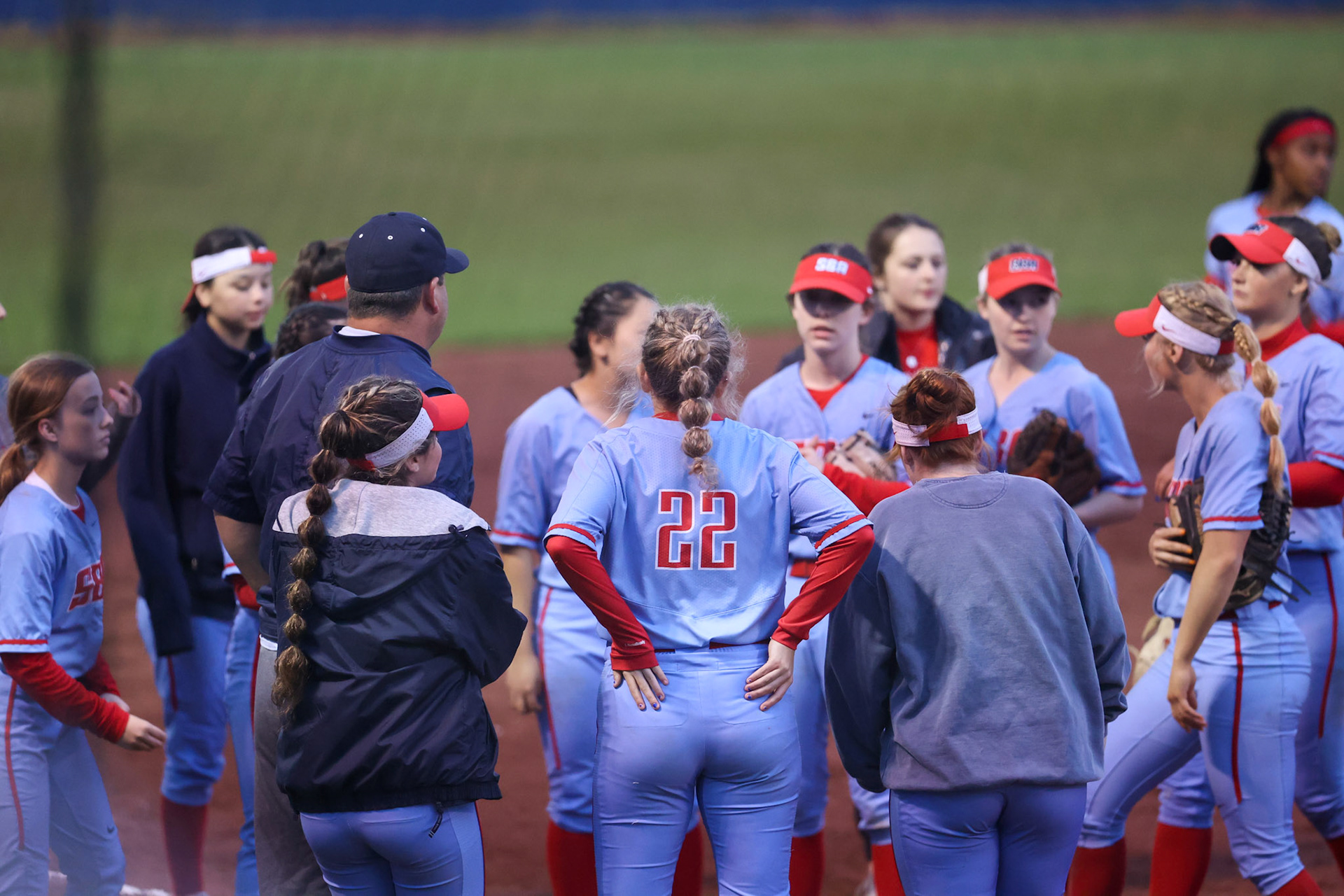 St. Benedict Softball vs Millington on Senior Night at St. Benedict at Auburndale in Memphis, TN on April 20, 2022. (Ryan Beatty/SBA)