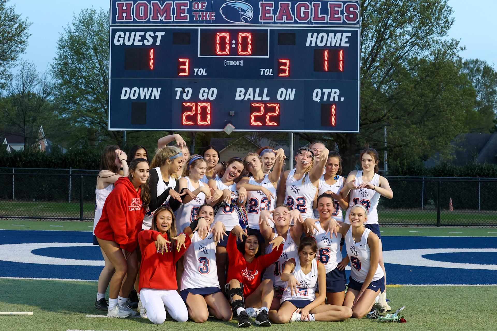 St. Benedict Girls Lacrosse vs St. Agnes on Senior Night at St. Benedict at Auburndale in Memphis, TN on April 19, 2022. (Ryan Beatty/SBA)