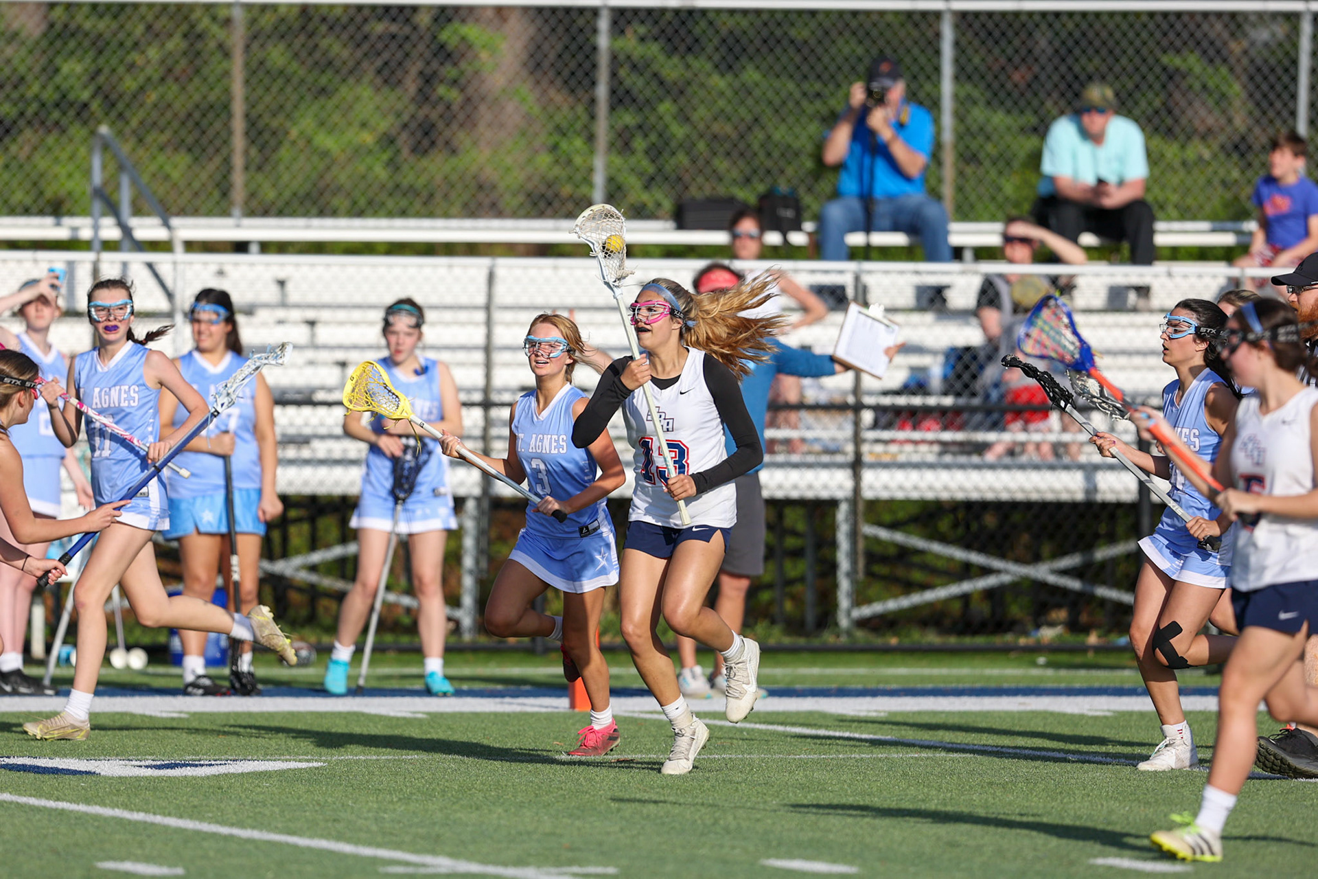 St. Benedict Girls Lacrosse vs St. Agnes on Senior Night at St. Benedict at Auburndale in Memphis, TN on April 19, 2022. (Ryan Beatty/SBA)