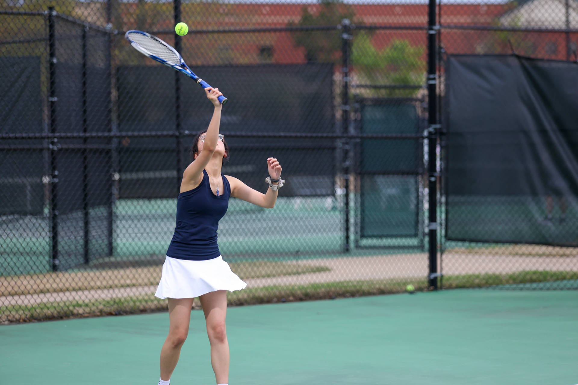 St. Benedict Tennis vs Briarcrest at Briarcrest Christian School on April 12, 2022 in Memphis, TN. (Ryan Beatty/SBA)