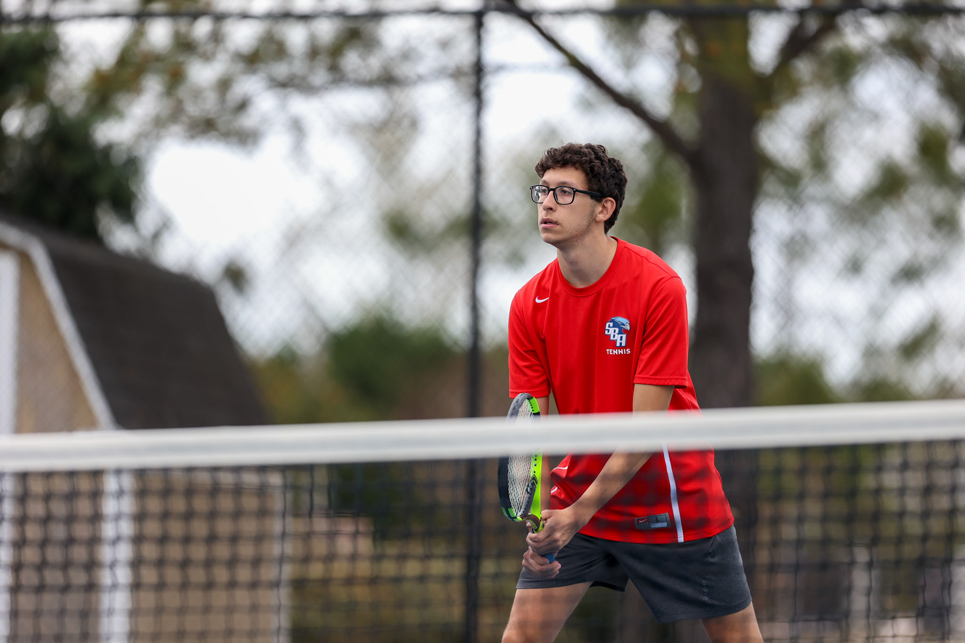 St. Benedict Tennis vs Brighton Cardinals on Wednesday April 6, 2022 at St. Benedict At Auburndale High School in Memphis, TN. (Ryan Beatty/SBA)