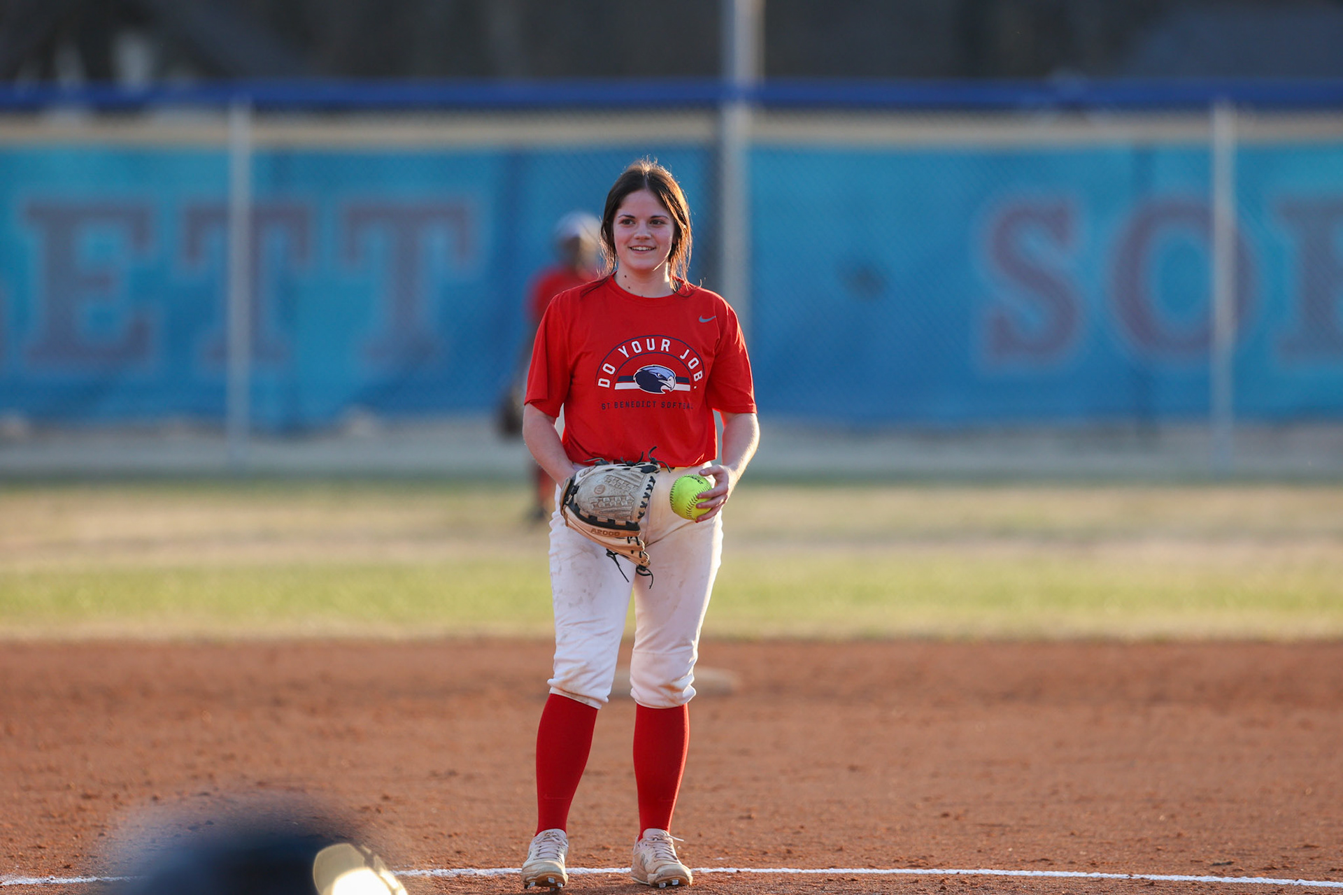 St. Benedict Softball vs Bartlett High School on March 3, 2022 at W.J. Freeman Park in Memphis, TN (Ryan Beatty/SBA)
