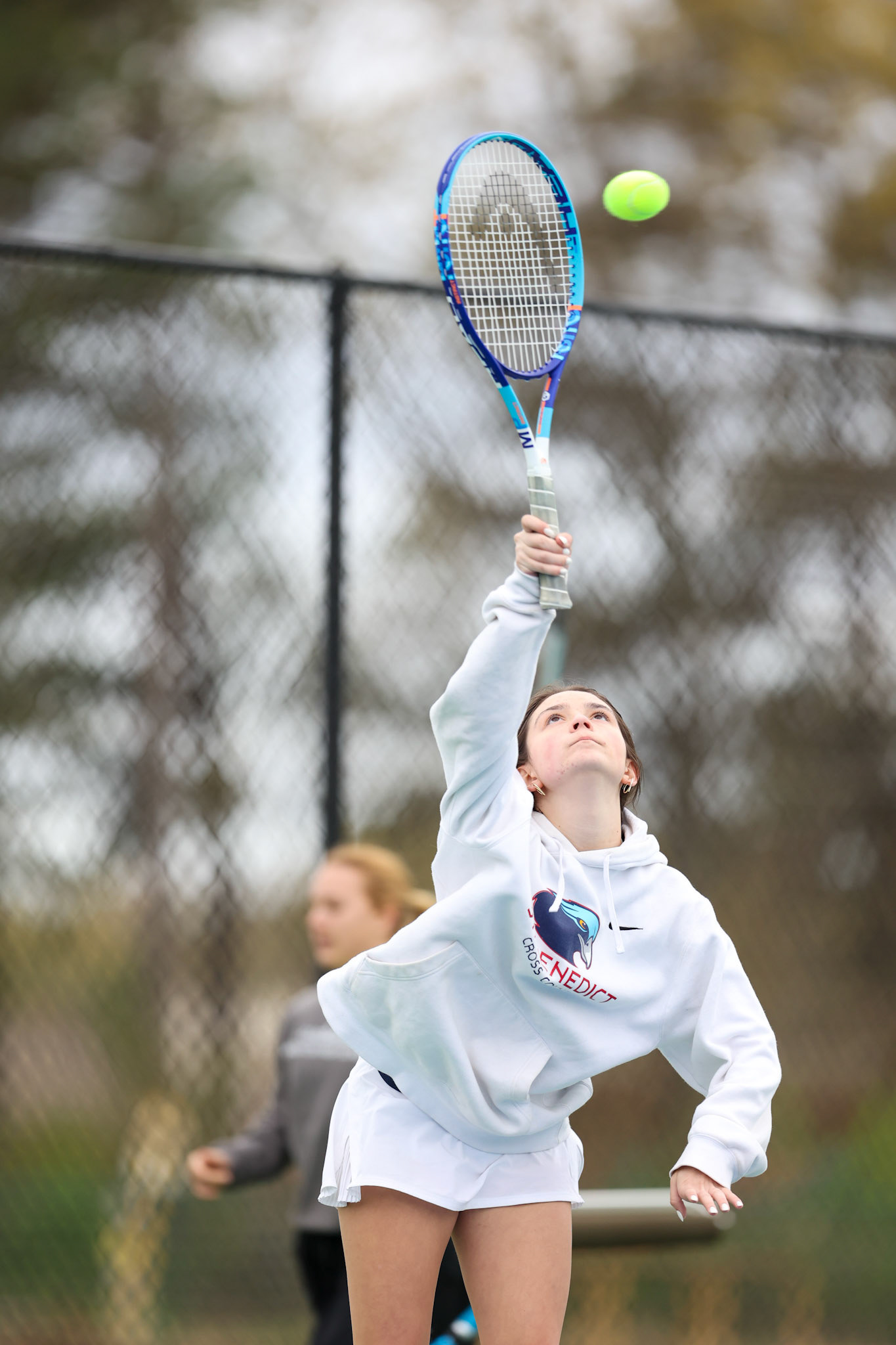 St. Benedict Tennis vs Brighton Cardinals on Wednesday April 6, 2022 at St. Benedict At Auburndale High School in Memphis, TN. (Ryan Beatty/SBA)