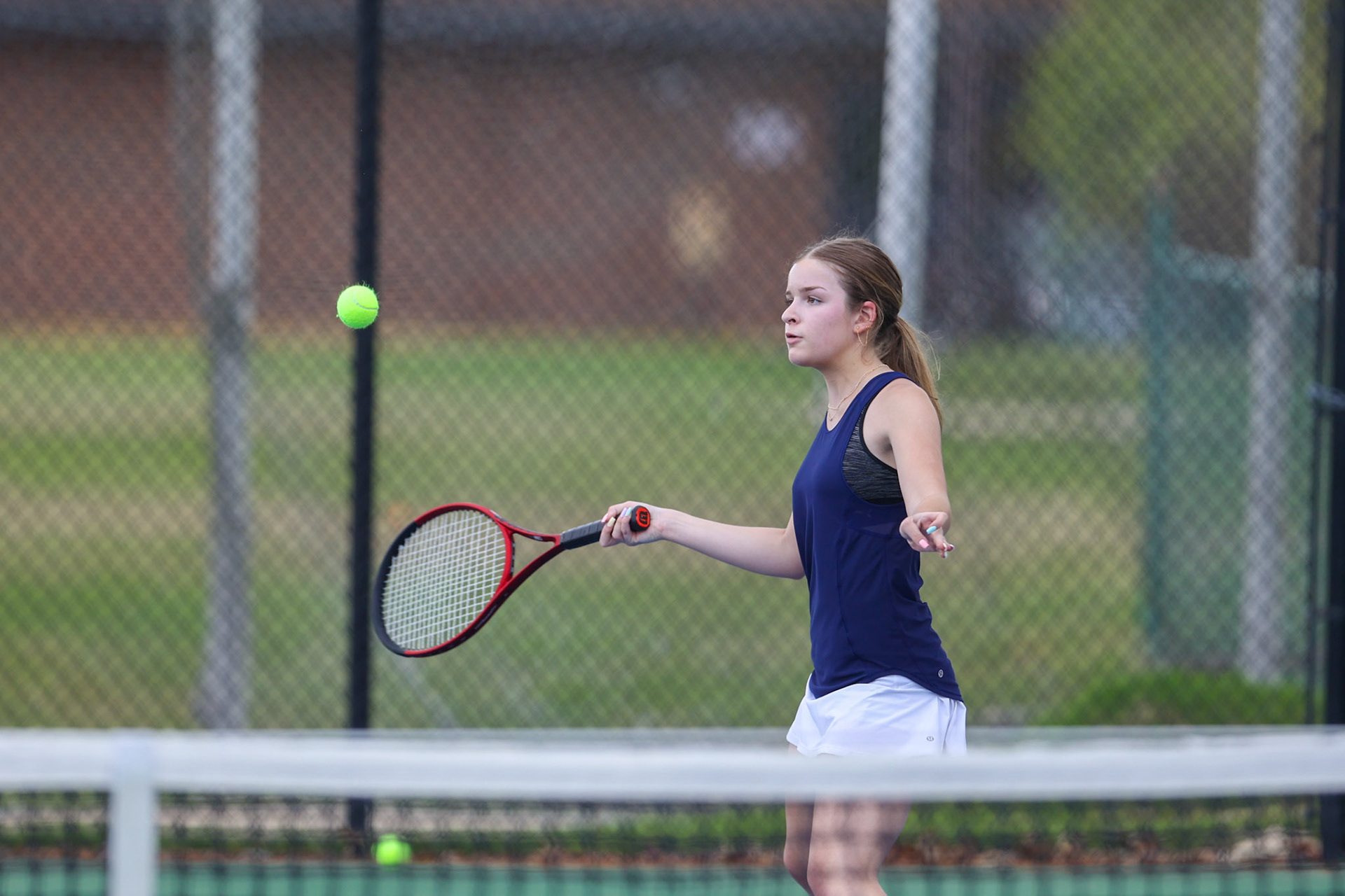 St. Benedict Tennis vs St. Agnes at St. Benedict at Auburndale High School in Memphis, TN on April 21, 2022. (Ryan Beatty/SBA)