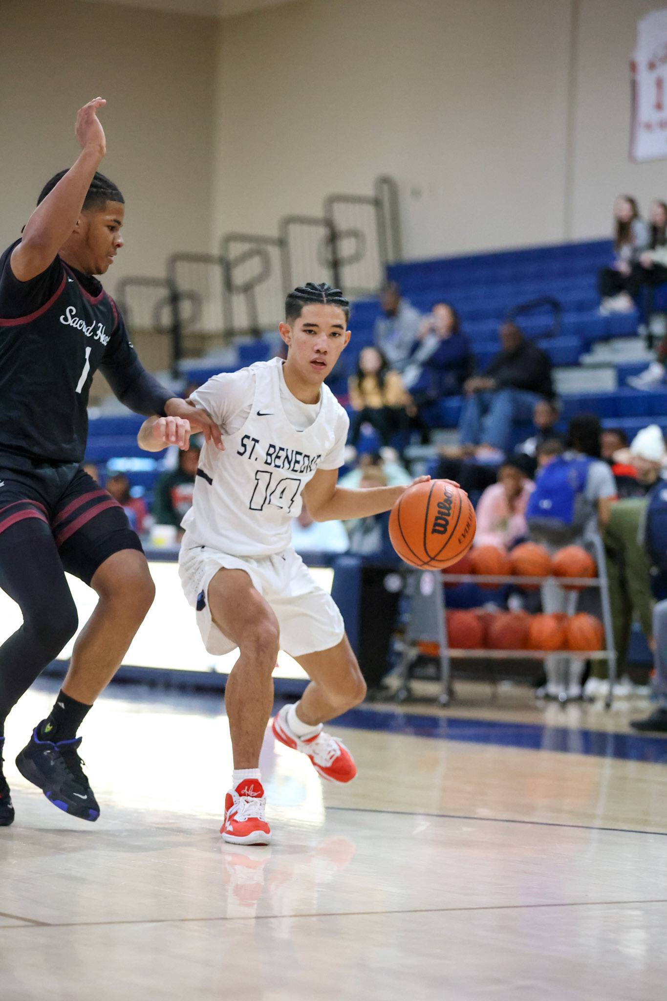 SBA Basketball vs Sacred Heart at the 2022 SBA Holiday Hoops Tournament. (Ryan Beatty Photo)
