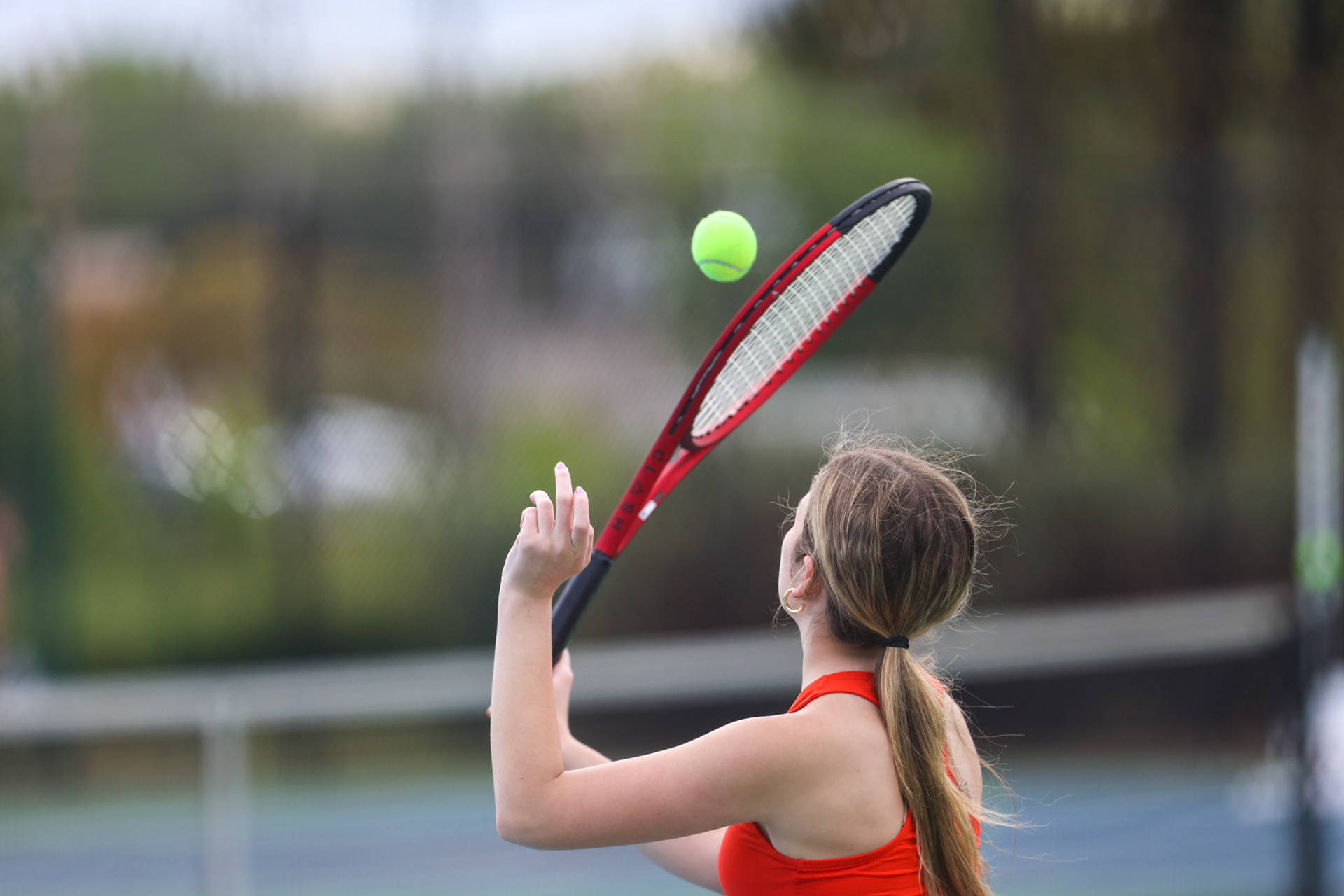 SBA Tennis vs Houston on Thursday, April 13, 2023. (Ryan Beatty Photo)