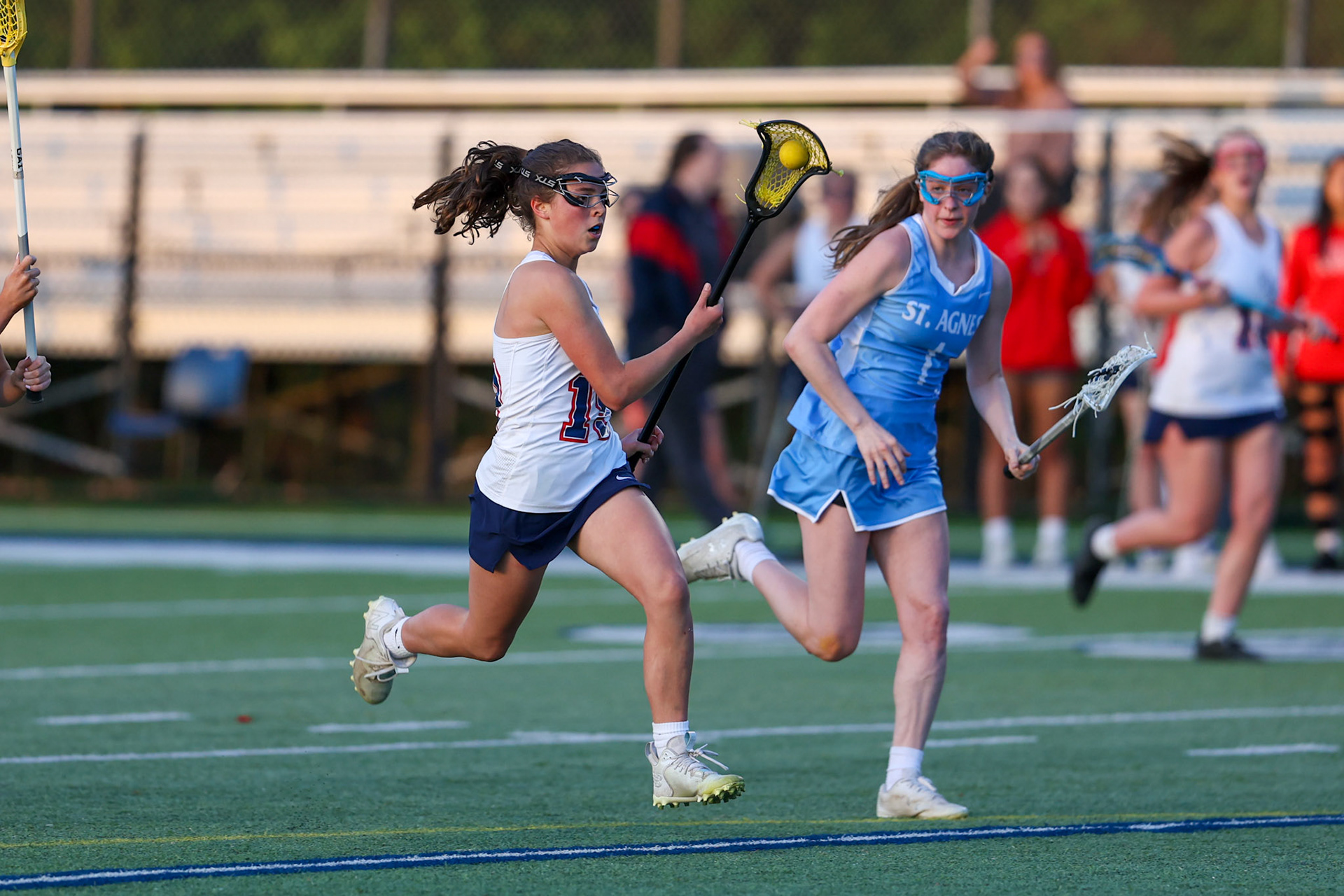 St. Benedict Girls Lacrosse vs St. Agnes on Senior Night at St. Benedict at Auburndale in Memphis, TN on April 19, 2022. (Ryan Beatty/SBA)
