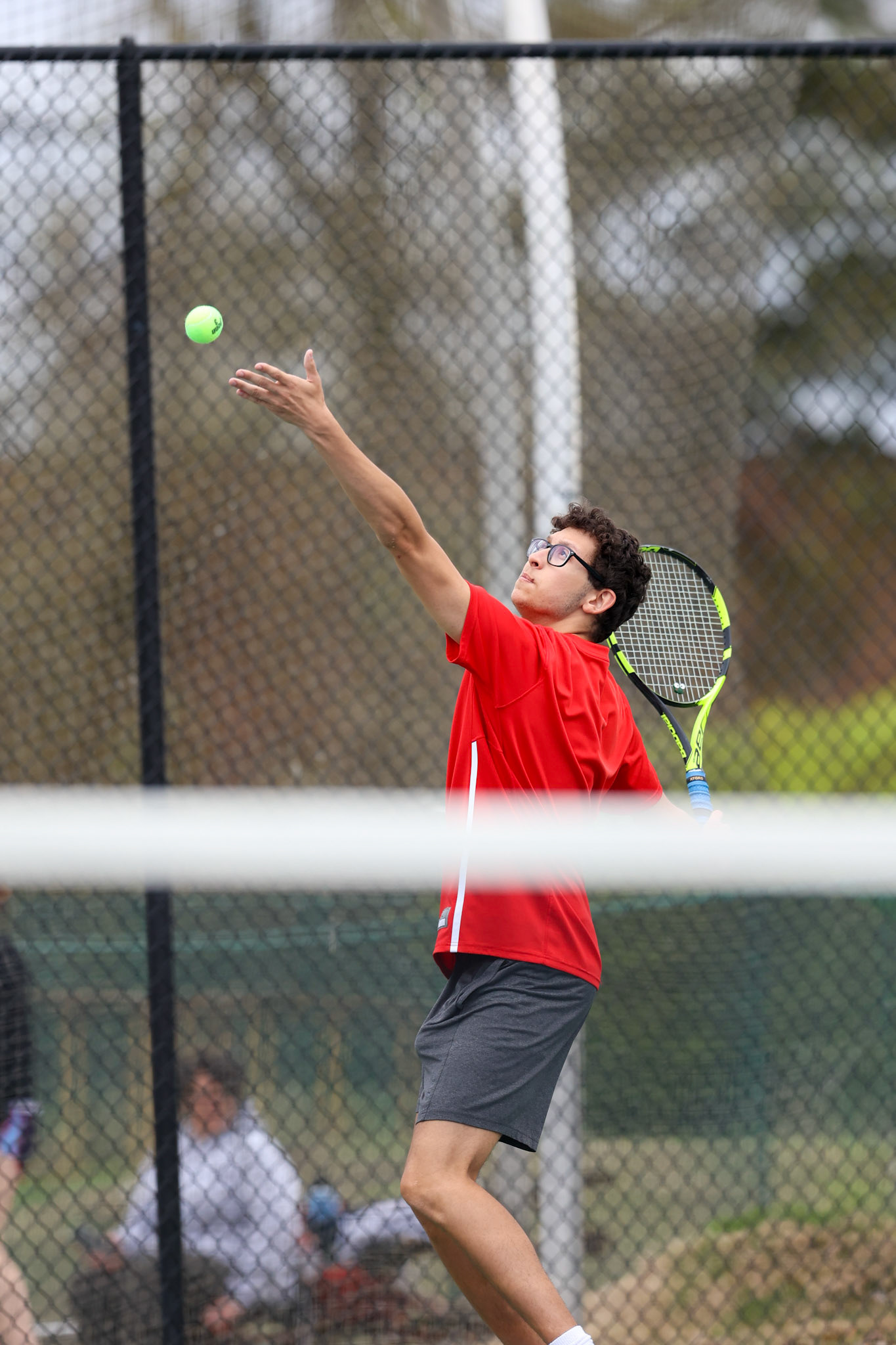 St. Benedict Tennis vs Brighton Cardinals on Wednesday April 6, 2022 at St. Benedict At Auburndale High School in Memphis, TN. (Ryan Beatty/SBA)