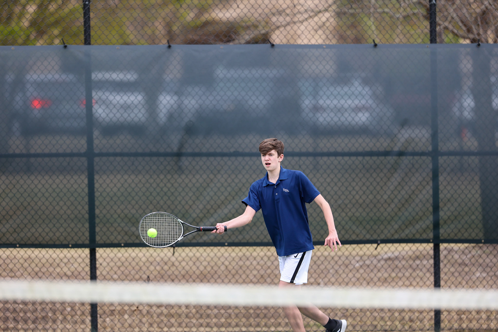 St. Benedict Tennis vs Briarcrest at Briarcrest Christian School on April 12, 2022 in Memphis, TN. (Ryan Beatty/SBA)
