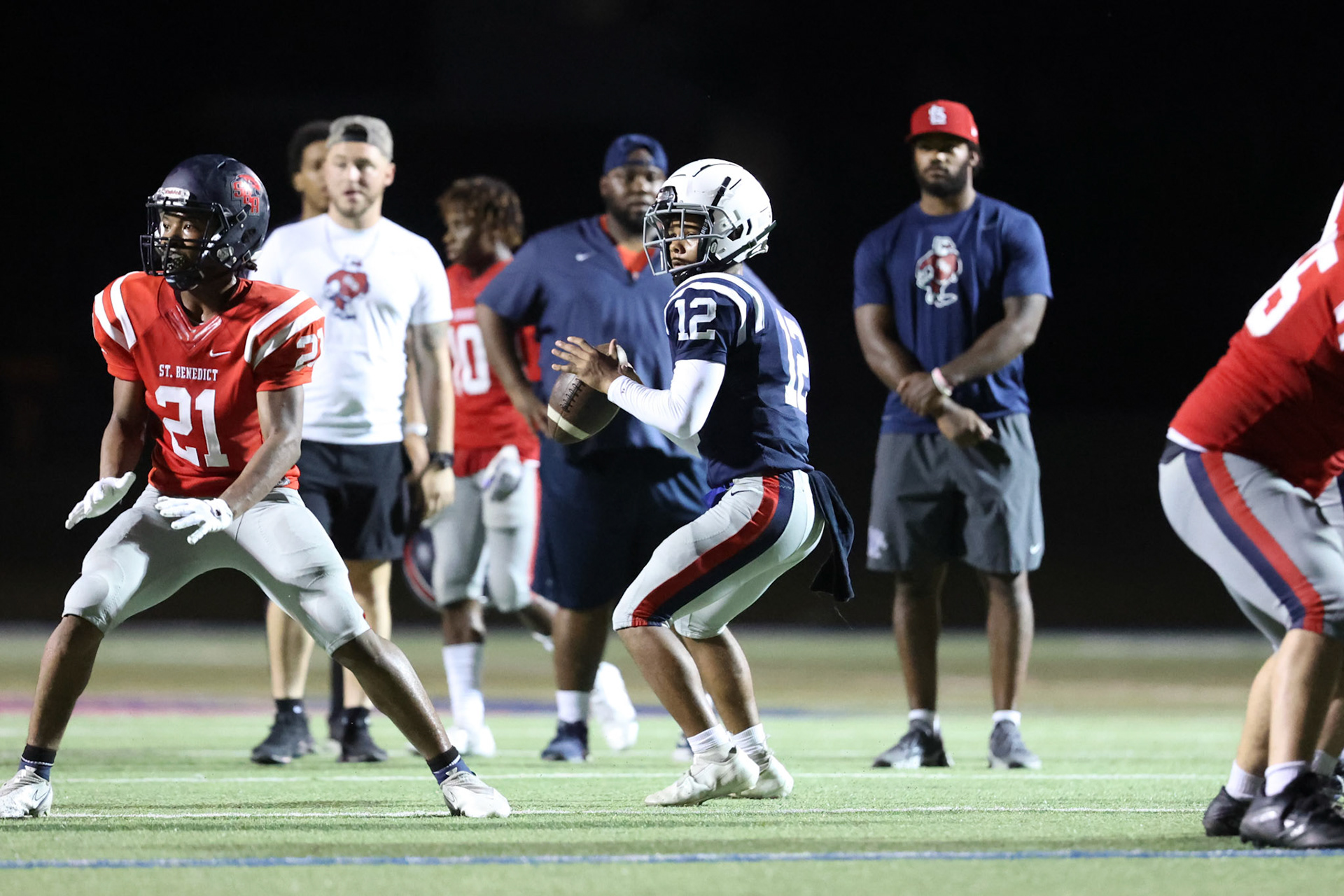 SBA Football Scrimmage on Friday, August 5, 2022 at St. Benedict at Auburndale in Memphis, TN. (Ryan Beatty/SBA)