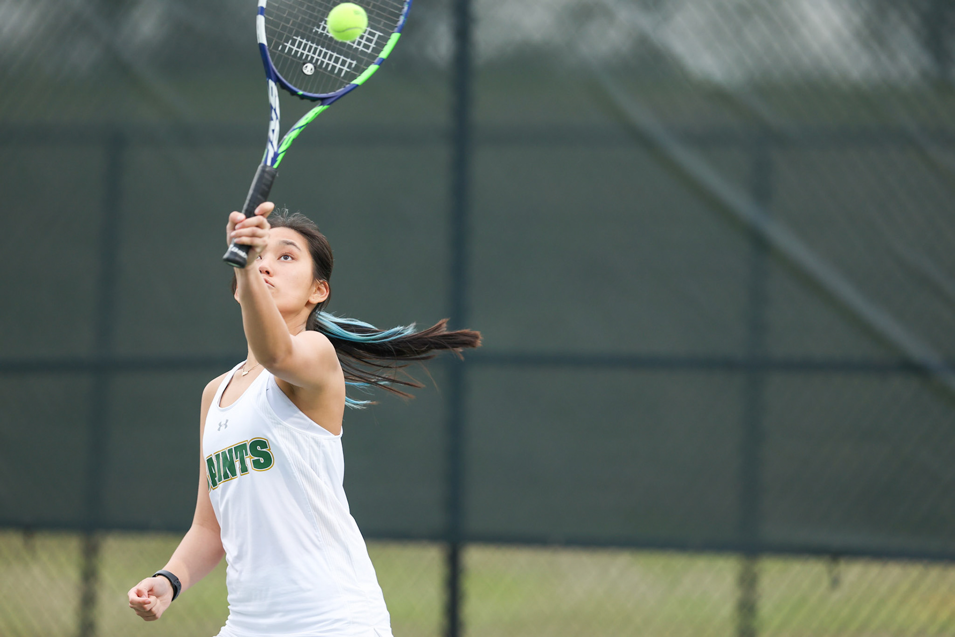 St. Benedict Tennis vs Briarcrest at Briarcrest Christian School on April 12, 2022 in Memphis, TN. (Ryan Beatty/SBA)