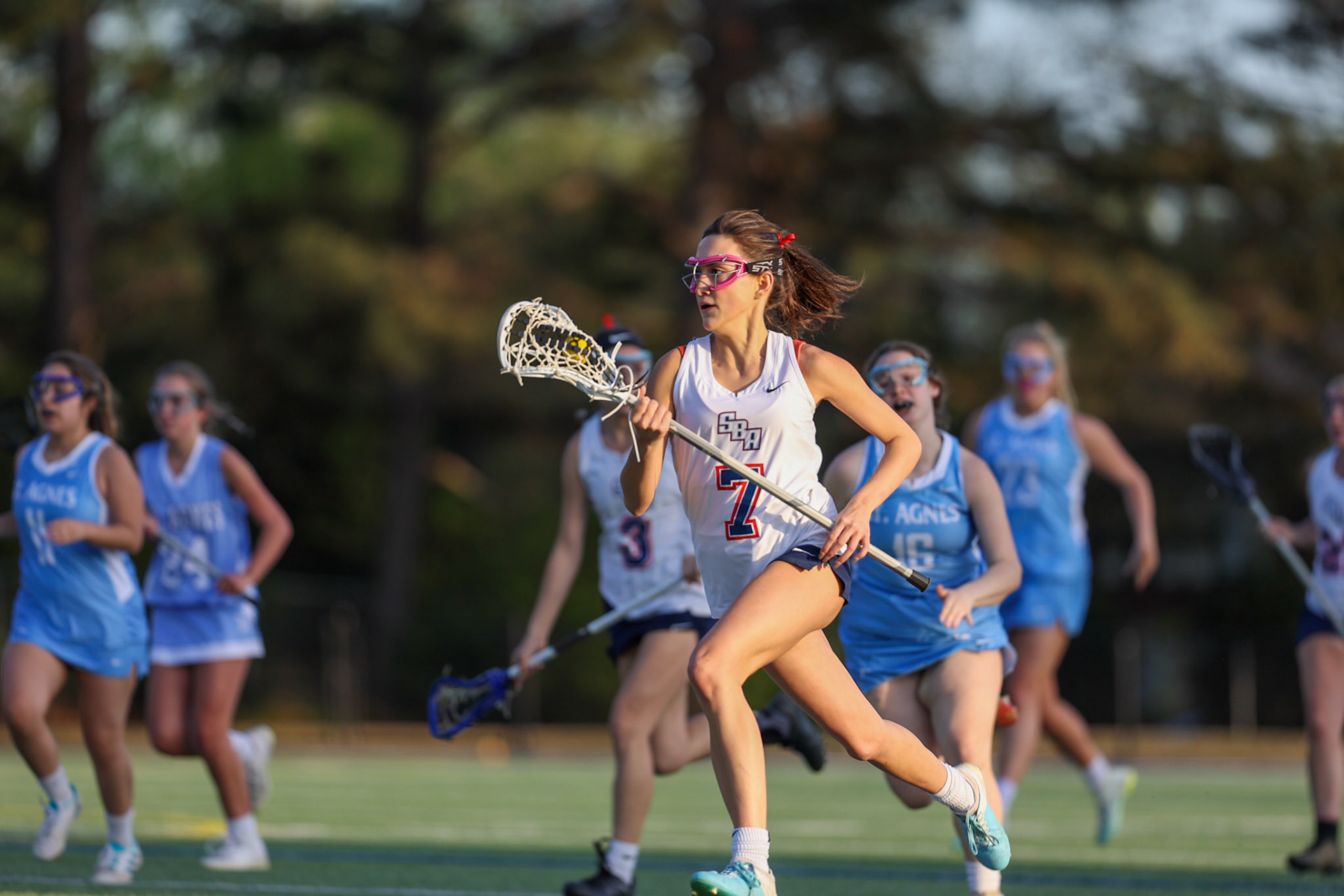 St. Benedict Girls Lacrosse vs St. Agnes on Senior Night at St. Benedict at Auburndale in Memphis, TN on April 19, 2022. (Ryan Beatty/SBA)