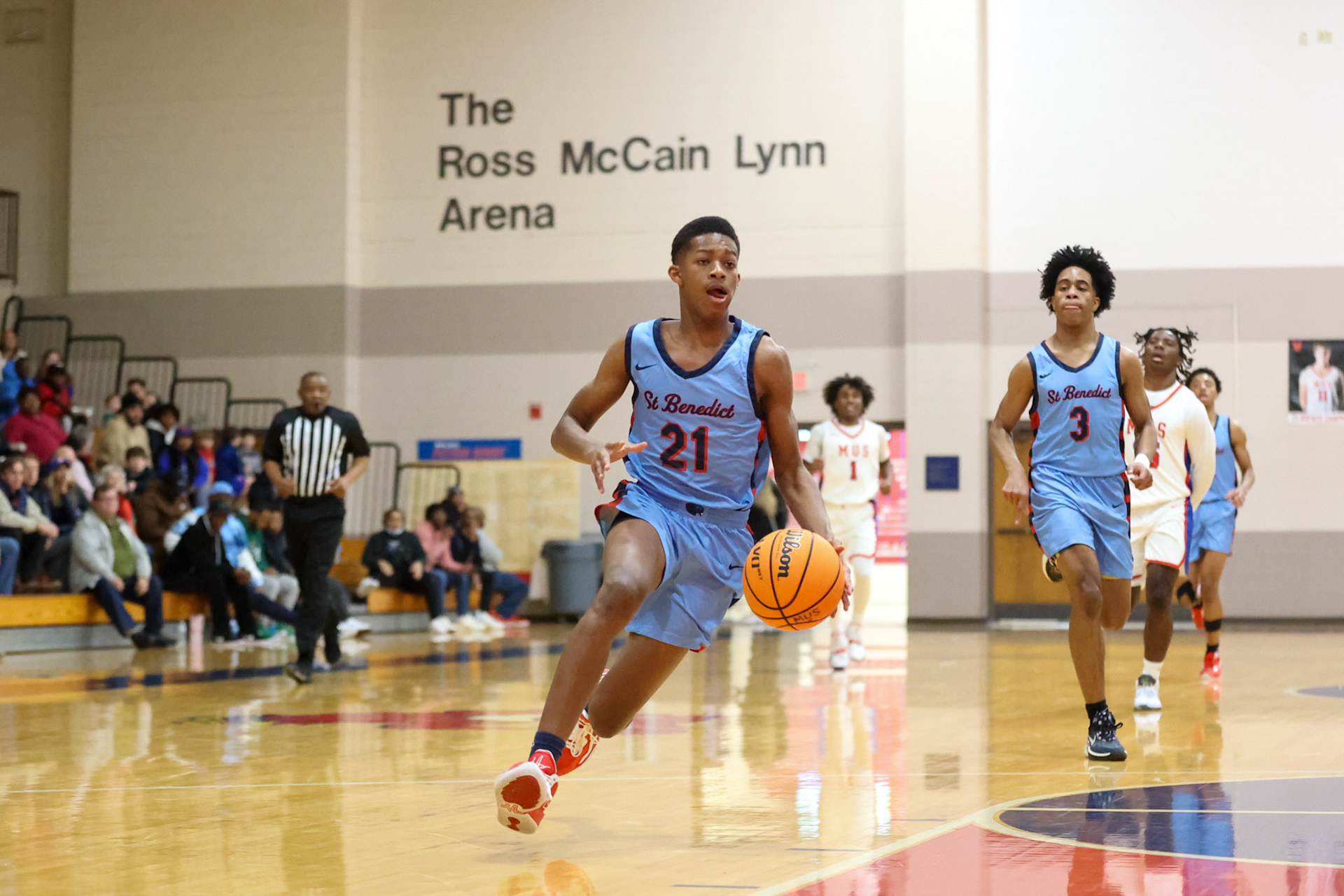 SBA Boys Basketball at MUS. (Ryan Beatty Photo)