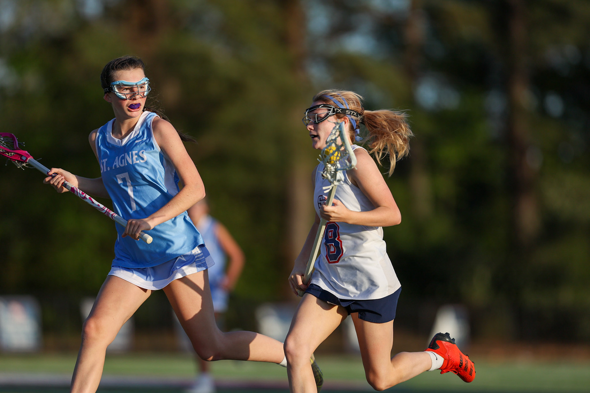 St. Benedict Girls Lacrosse vs St. Agnes on Senior Night at St. Benedict at Auburndale in Memphis, TN on April 19, 2022. (Ryan Beatty/SBA)