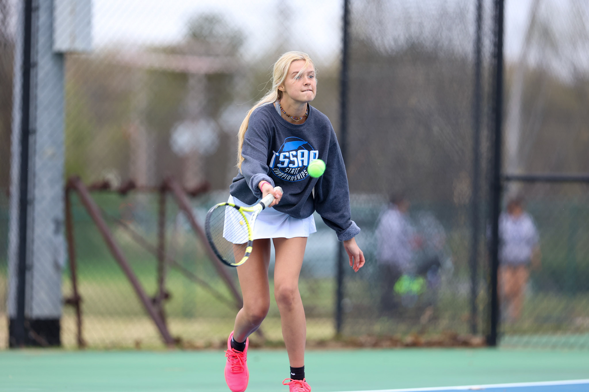 St. Benedict Tennis vs Brighton Cardinals on Wednesday April 6, 2022 at St. Benedict At Auburndale High School in Memphis, TN. (Ryan Beatty/SBA)