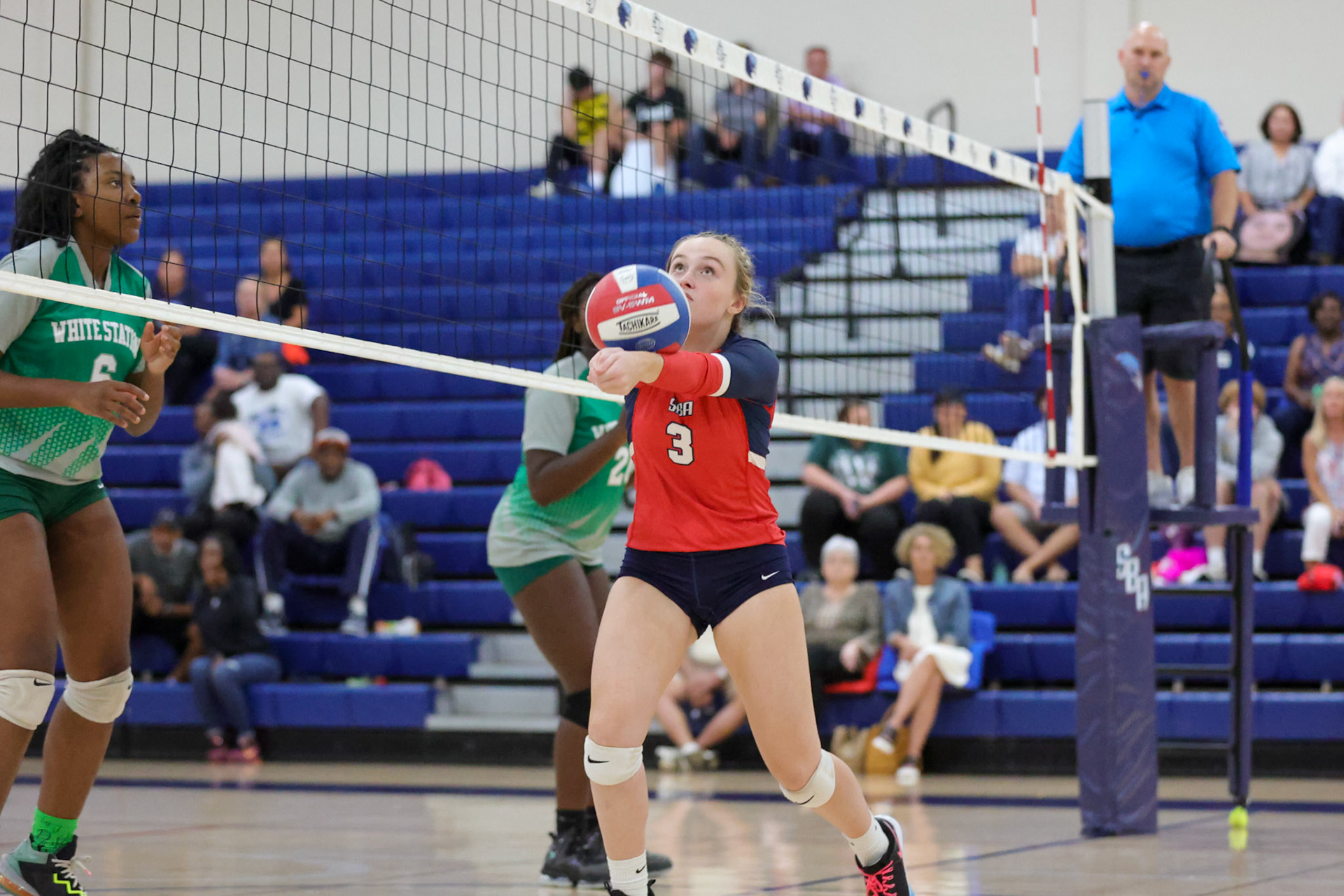 St. Benedict Volleyball vs White Station at St. Benedict at Auburndale in Memphis, TN on Thursday, September 22, 2022. (Ryan Beatty/SBA)