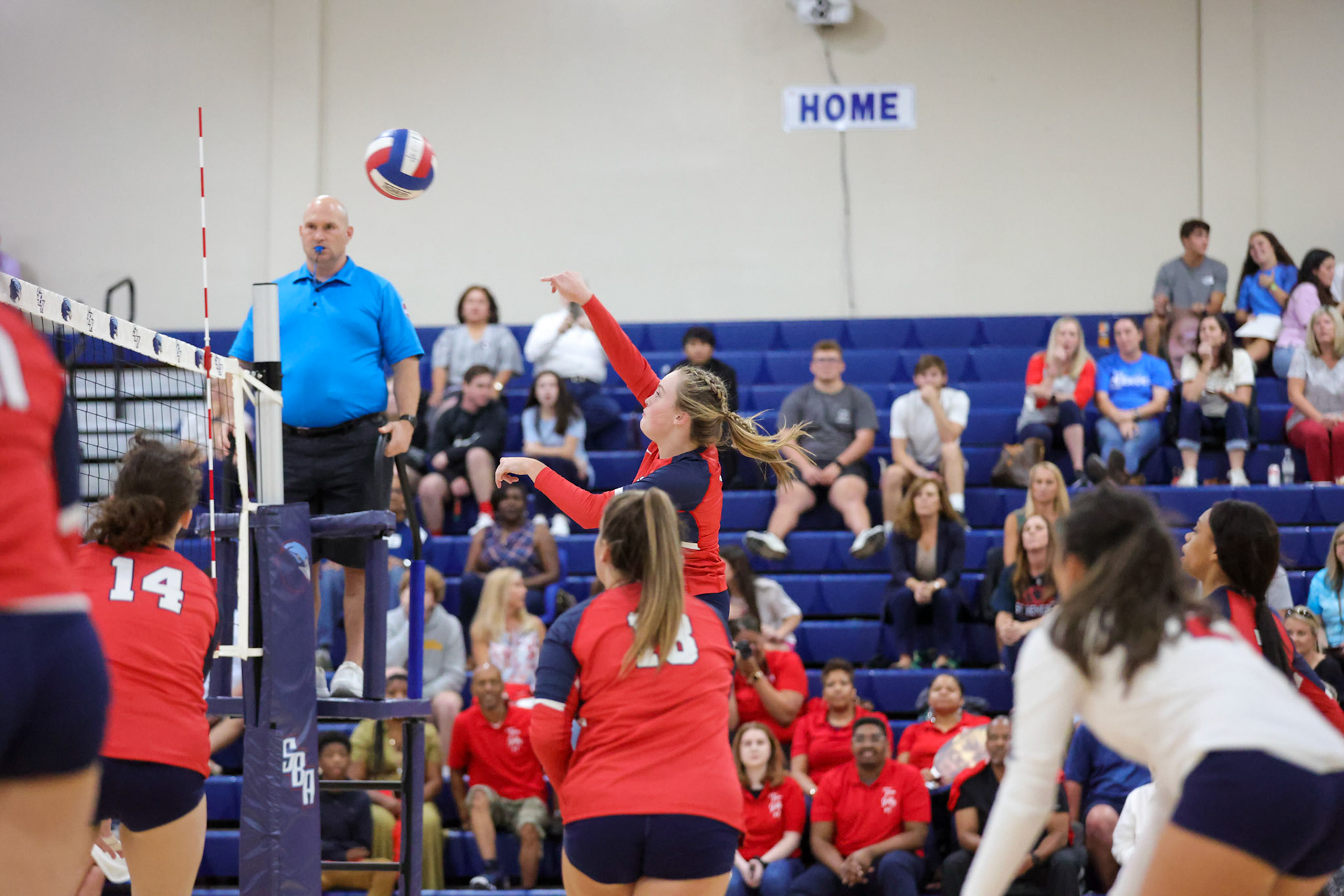 St. Benedict Volleyball vs White Station at St. Benedict at Auburndale in Memphis, TN on Thursday, September 22, 2022. (Ryan Beatty/SBA)