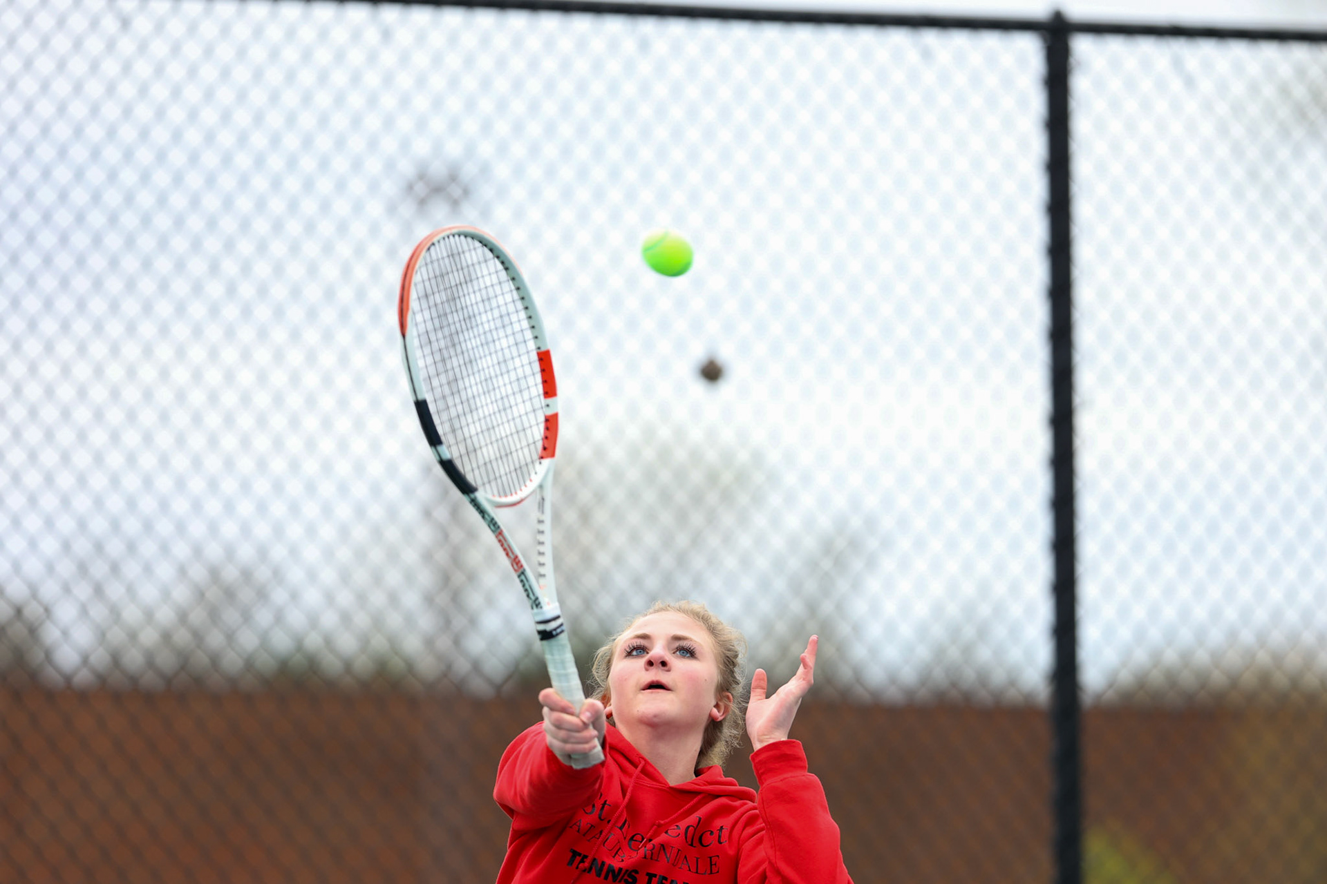 St. Benedict Tennis vs Brighton Cardinals on Wednesday April 6, 2022 at St. Benedict At Auburndale High School in Memphis, TN. (Ryan Beatty/SBA)
