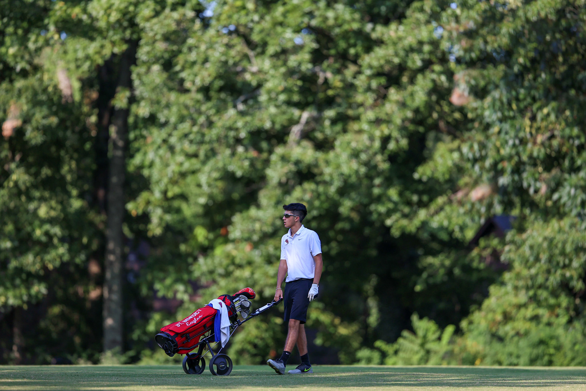 St. Benedict Boys Golf vs Briarcrest at the Lakeland Golf Club on Thursday, September 15, 2022. (Ryan Beatty/SBA)