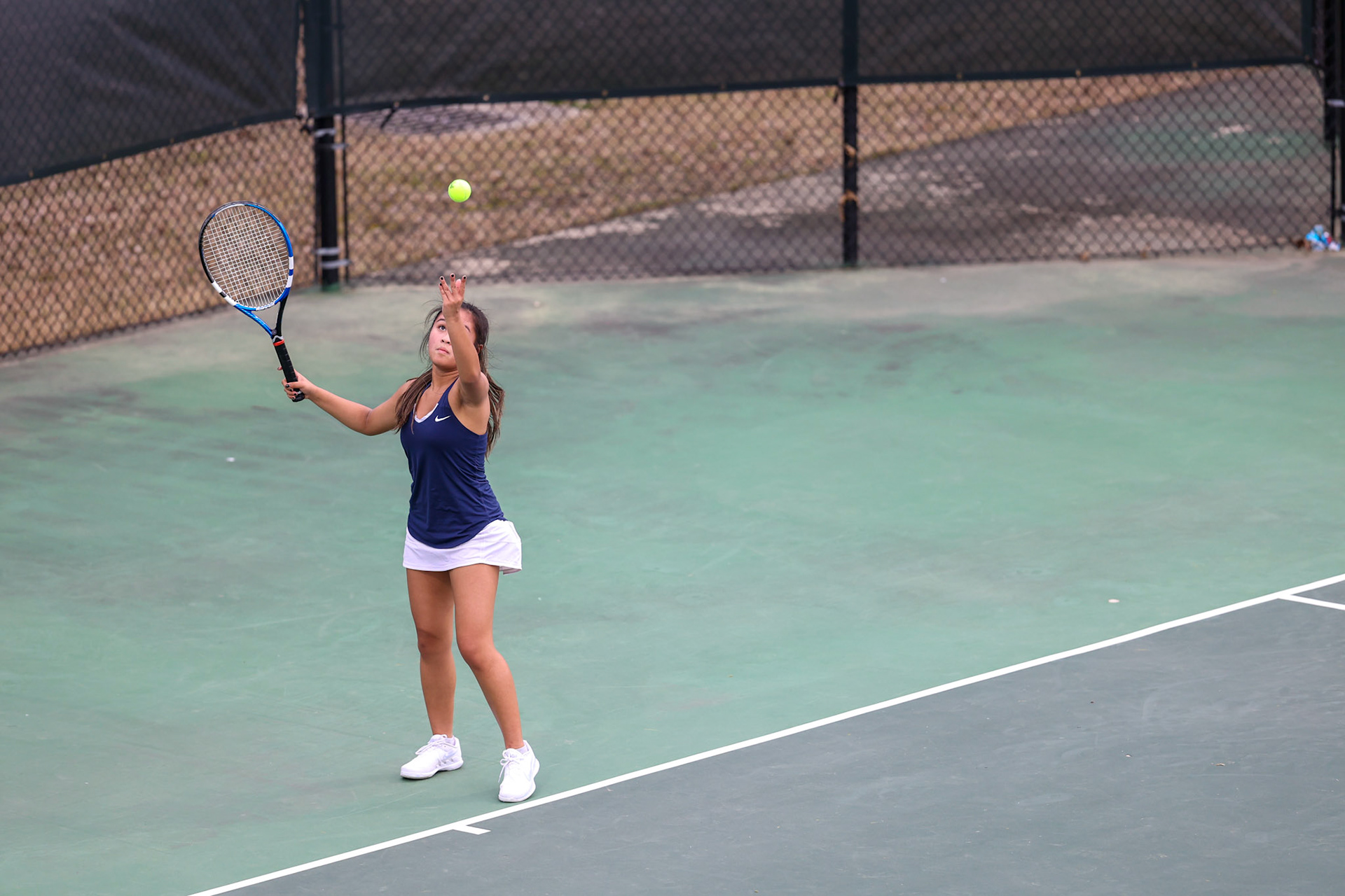 St. Benedict Tennis vs Briarcrest at Briarcrest Christian School on April 12, 2022 in Memphis, TN. (Ryan Beatty/SBA)