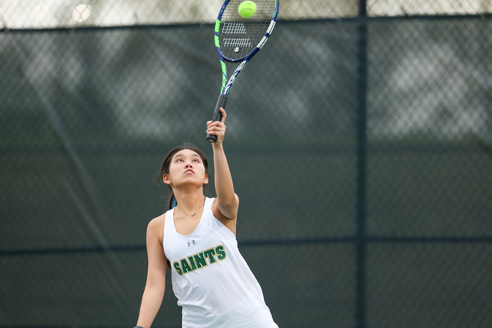 St. Benedict Tennis vs Briarcrest at Briarcrest Christian School on April 12, 2022 in Memphis, TN. (Ryan Beatty/SBA)