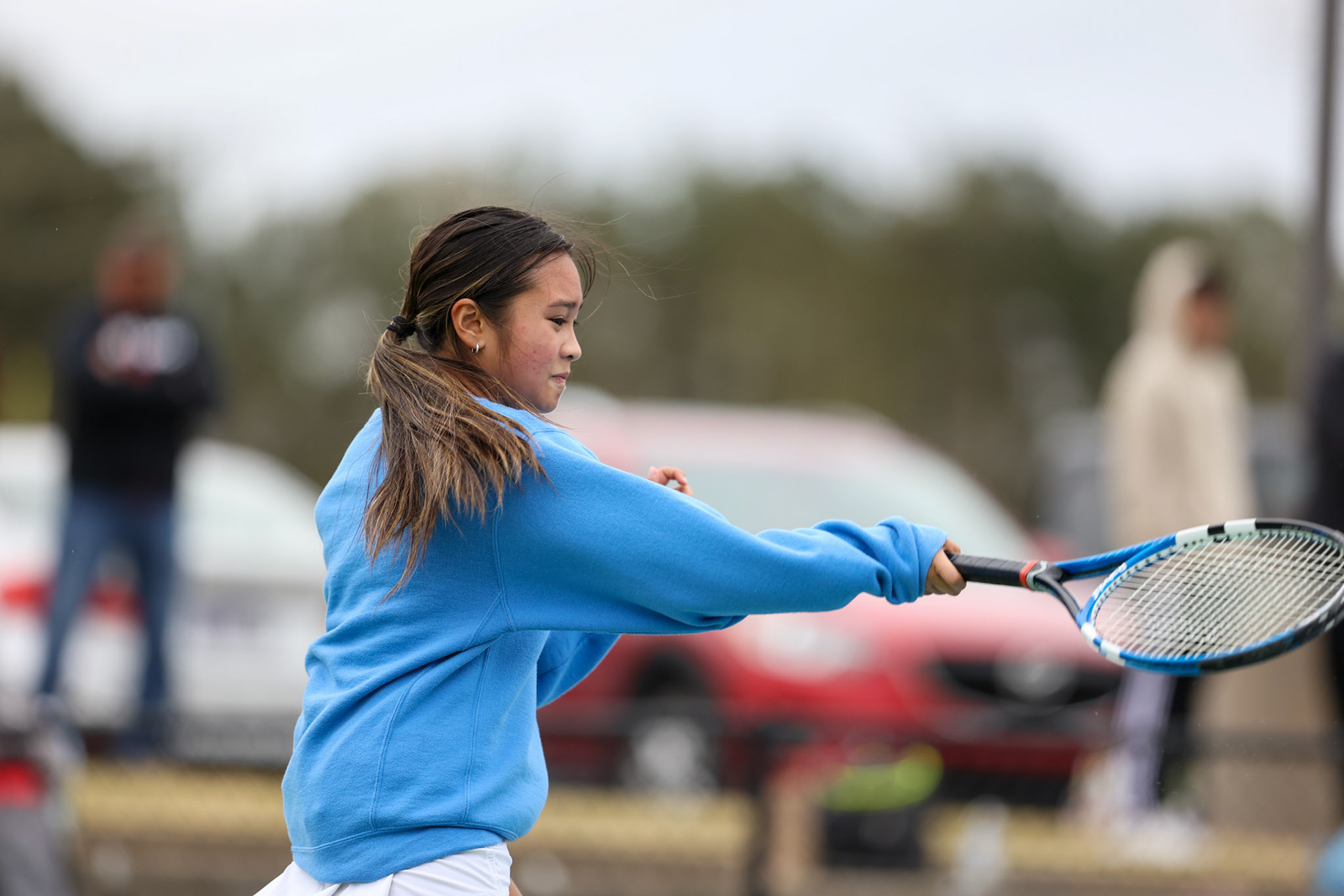 St. Benedict Tennis vs Brighton Cardinals on Wednesday April 6, 2022 at St. Benedict At Auburndale High School in Memphis, TN. (Ryan Beatty/SBA)