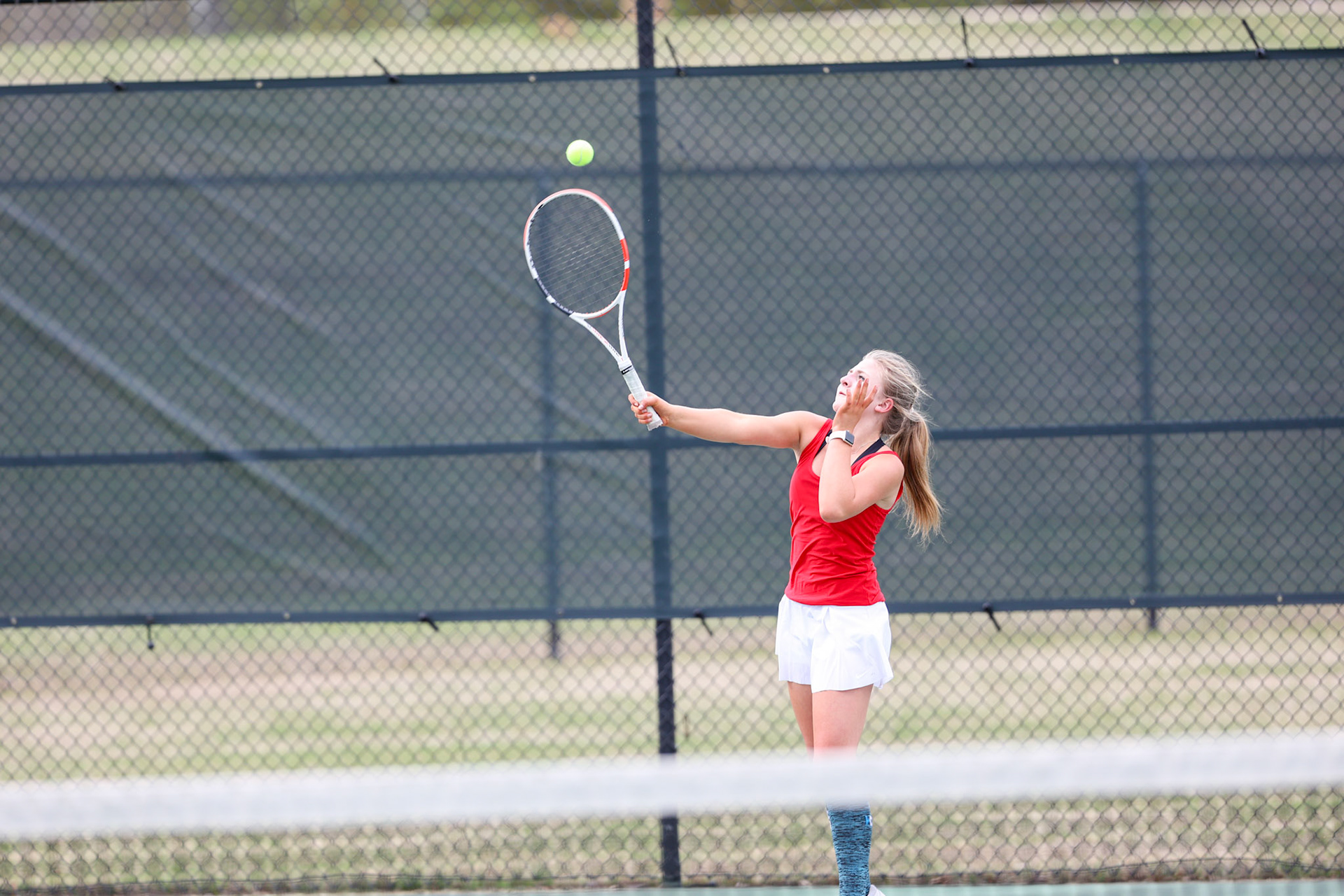 St. Benedict Tennis vs Briarcrest at Briarcrest Christian School on April 12, 2022 in Memphis, TN. (Ryan Beatty/SBA)