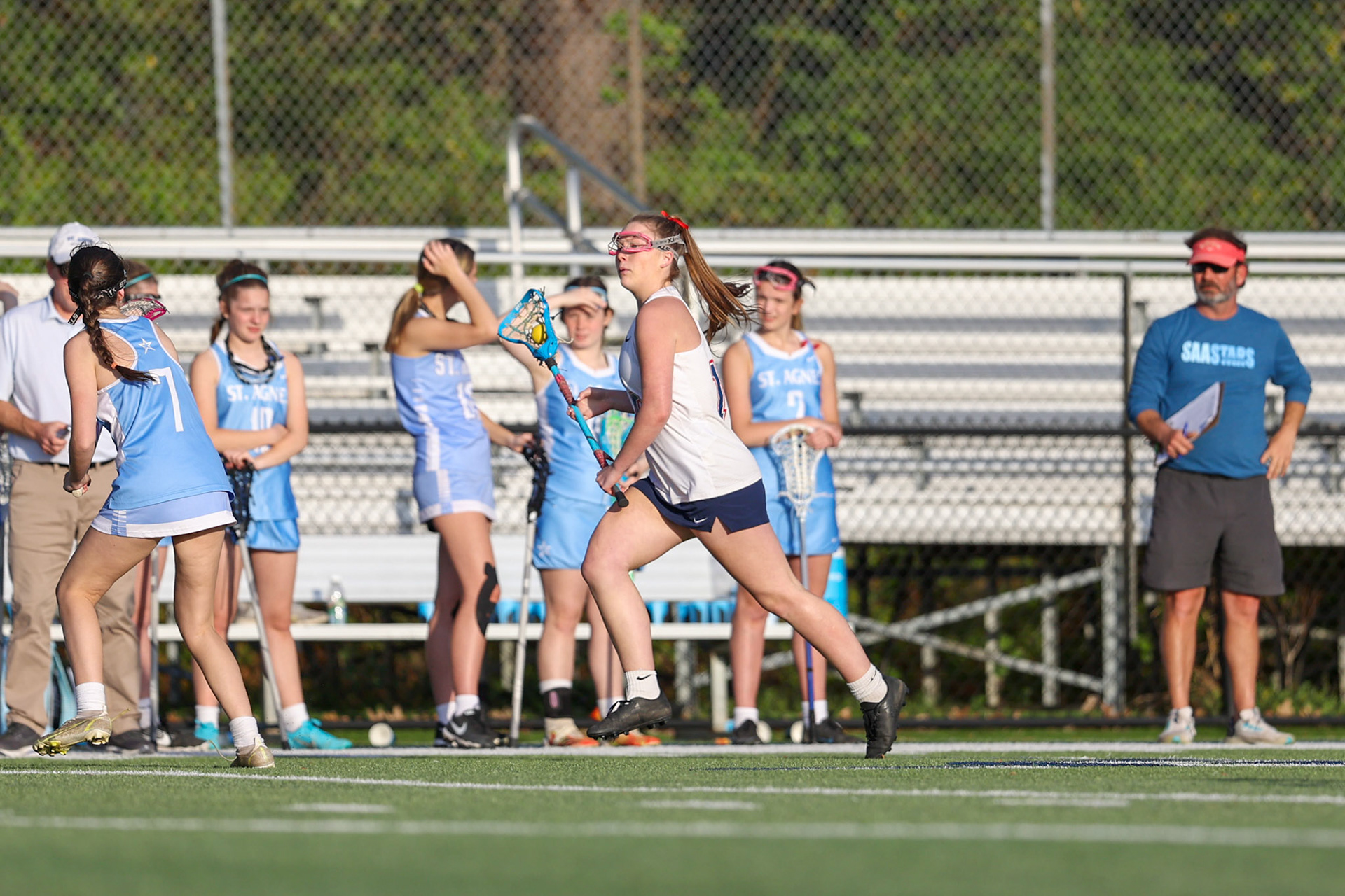 St. Benedict Girls Lacrosse vs St. Agnes on Senior Night at St. Benedict at Auburndale in Memphis, TN on April 19, 2022. (Ryan Beatty/SBA)