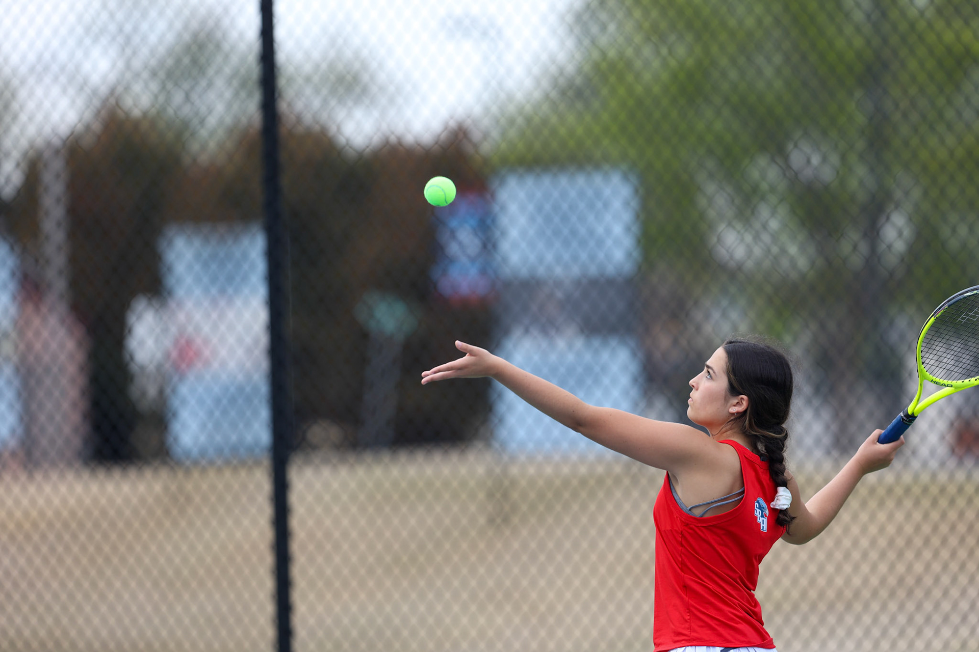 SBA Tennis vs Briacrest on Monday, April 3, 2023. (Ryan Beatty Photo)