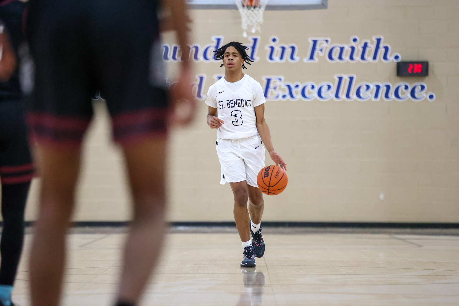 SBA Basketball vs Sacred Heart at the 2022 SBA Holiday Hoops Tournament. (Ryan Beatty Photo)