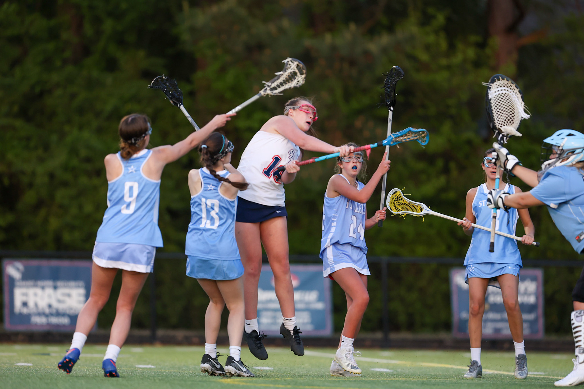 St. Benedict Girls Lacrosse vs St. Agnes on Senior Night at St. Benedict at Auburndale in Memphis, TN on April 19, 2022. (Ryan Beatty/SBA)