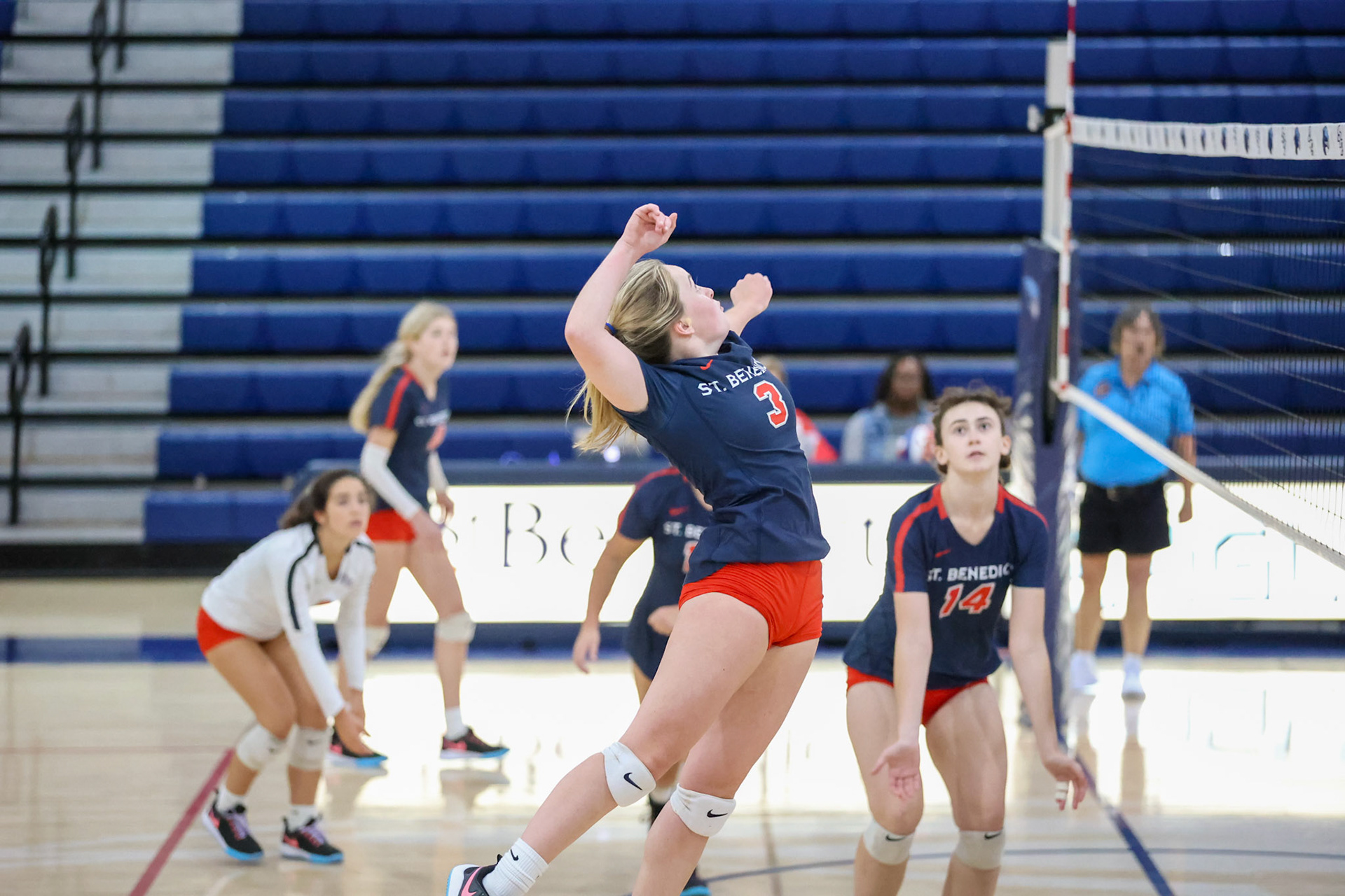 St. Benedict Volleyball vs West Memphis at St. Benedict on Monday, September 12, 2022. (Ryan Beatty/SBA)