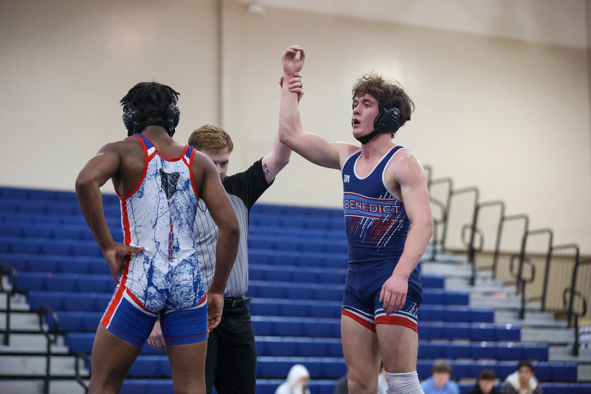 SBA Wrestling Senior Night vs Bartlett, Bolton, and ECS on Thursday, Feb. 10, 2022. (Ryan Beatty Photo)