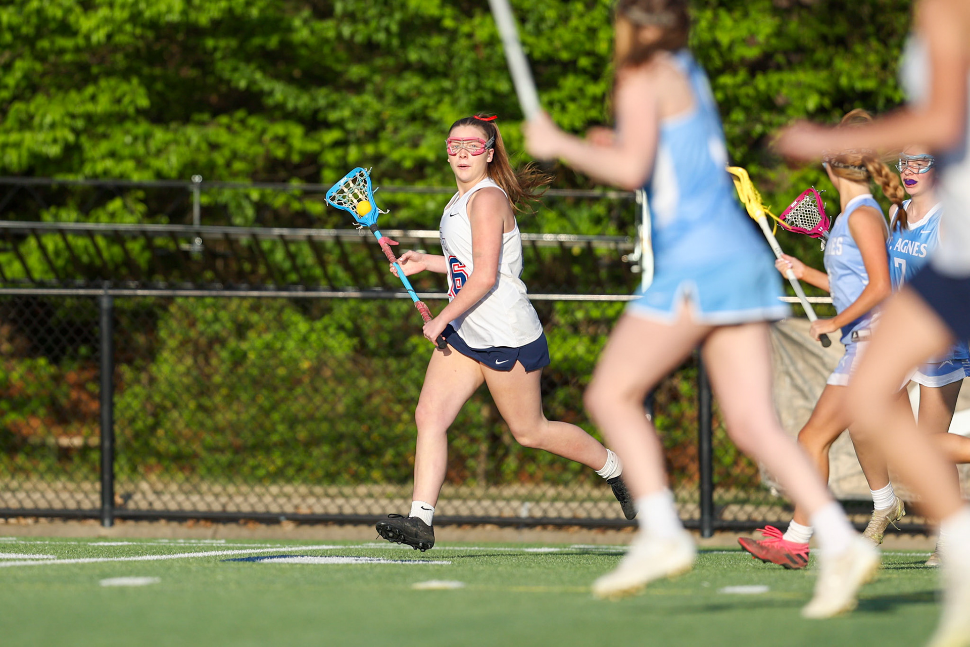 St. Benedict Girls Lacrosse vs St. Agnes on Senior Night at St. Benedict at Auburndale in Memphis, TN on April 19, 2022. (Ryan Beatty/SBA)