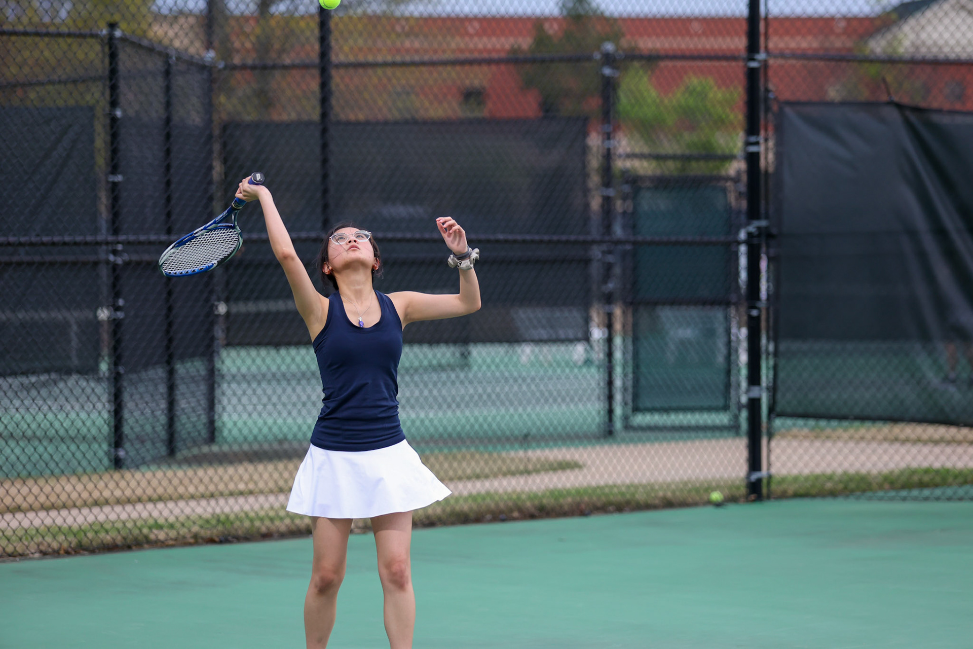 St. Benedict Tennis vs Briarcrest at Briarcrest Christian School on April 12, 2022 in Memphis, TN. (Ryan Beatty/SBA)