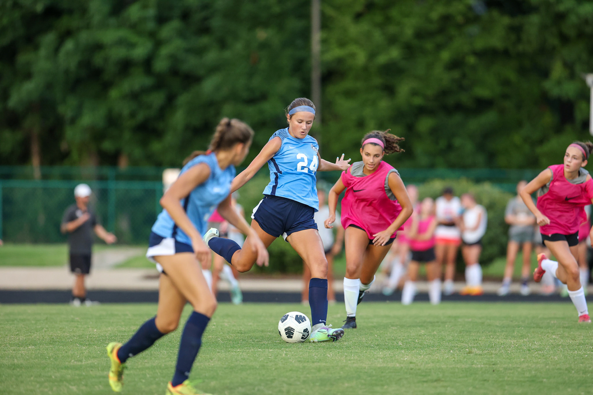 SBA Soccer vs ECS in a preseason match at St. Benedict on August 4, 2022.(Ryan Beatty/SBA)