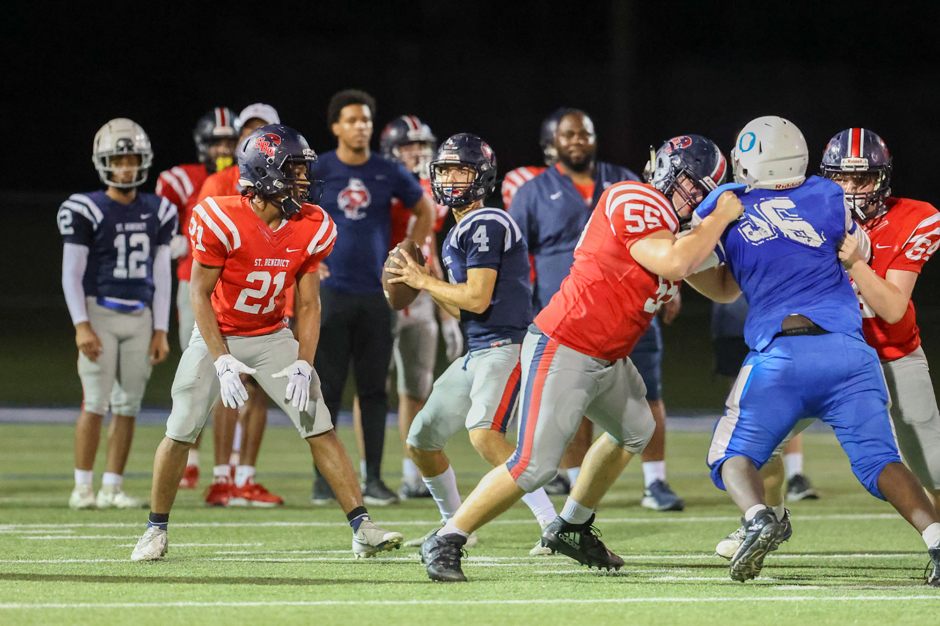 SBA Football Scrimmage on Friday, August 5, 2022 at St. Benedict at Auburndale in Memphis, TN. (Ryan Beatty/SBA)